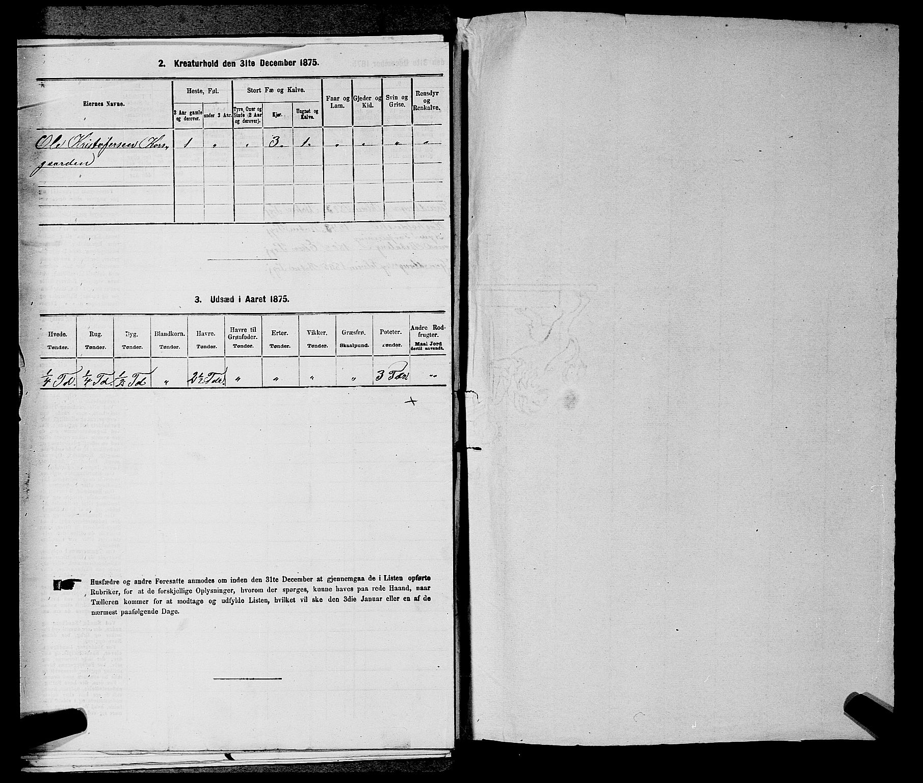 SAKO, 1875 census for 0715P Botne, 1875, p. 206