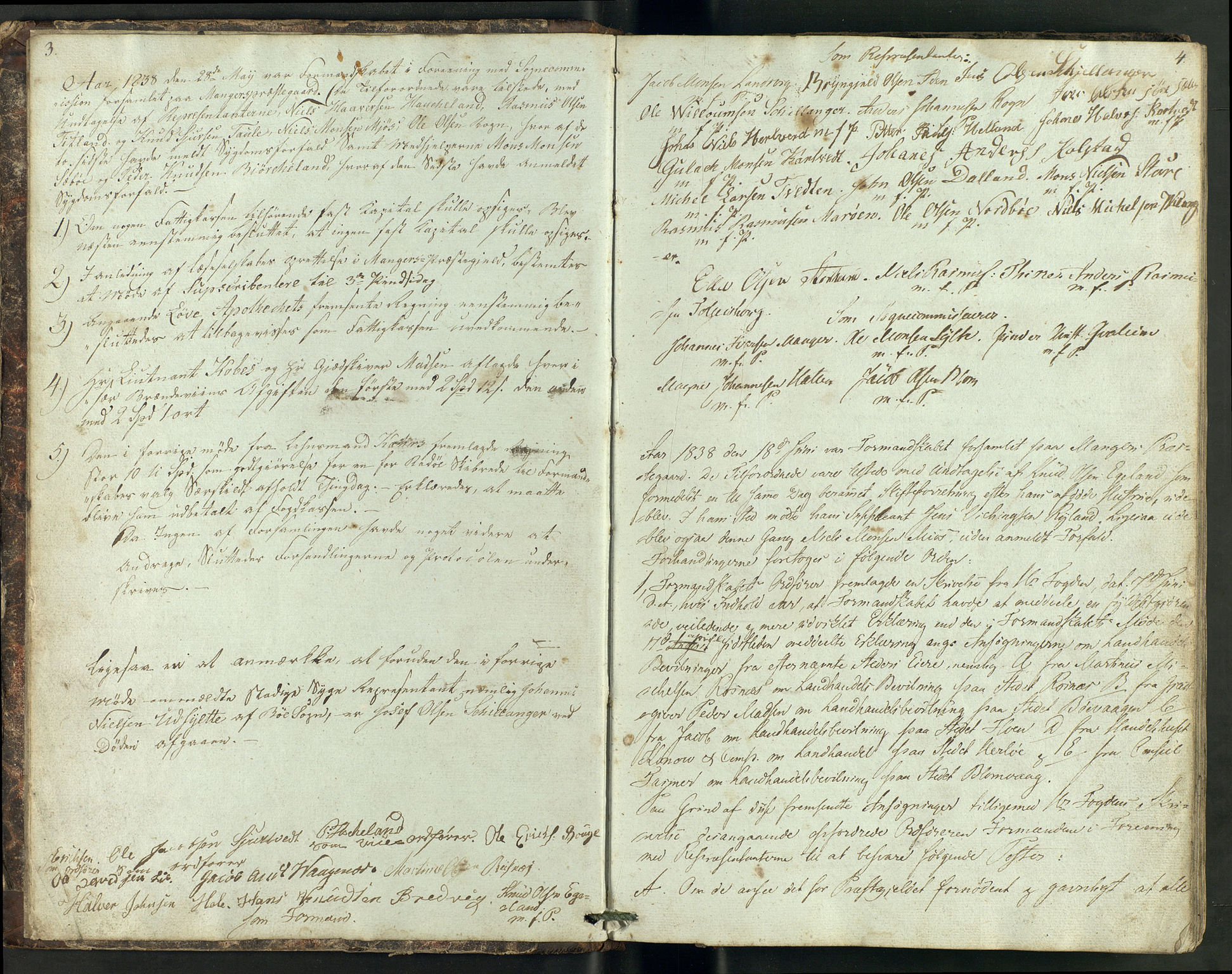 Manger kommune. Formannskapet, IKAH/1261-021/A/Aa/L0001A: Møtebok for Manger formannskap, heradsstyre og soknestyre, 1837-1858, p. 3