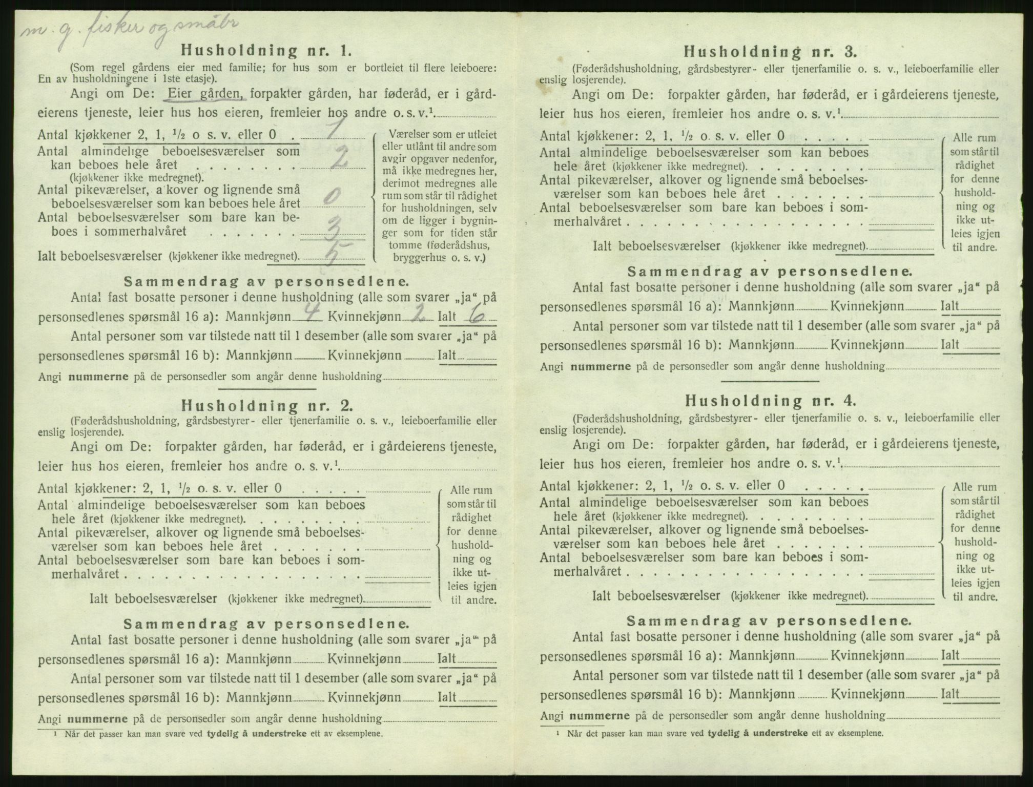 SAT, 1920 census for Edøy, 1920, p. 239