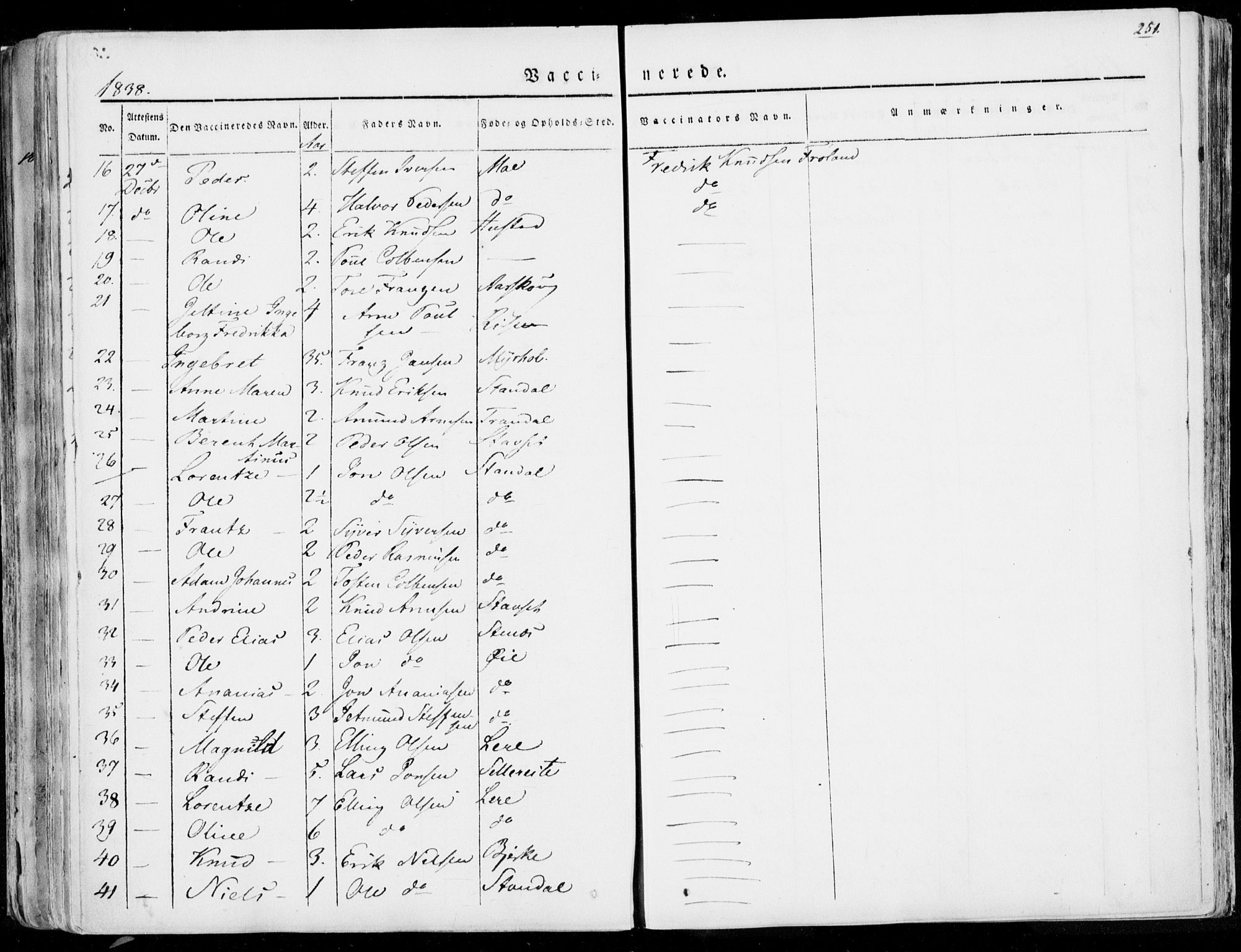 Ministerialprotokoller, klokkerbøker og fødselsregistre - Møre og Romsdal, AV/SAT-A-1454/515/L0208: Parish register (official) no. 515A04, 1830-1846, p. 251