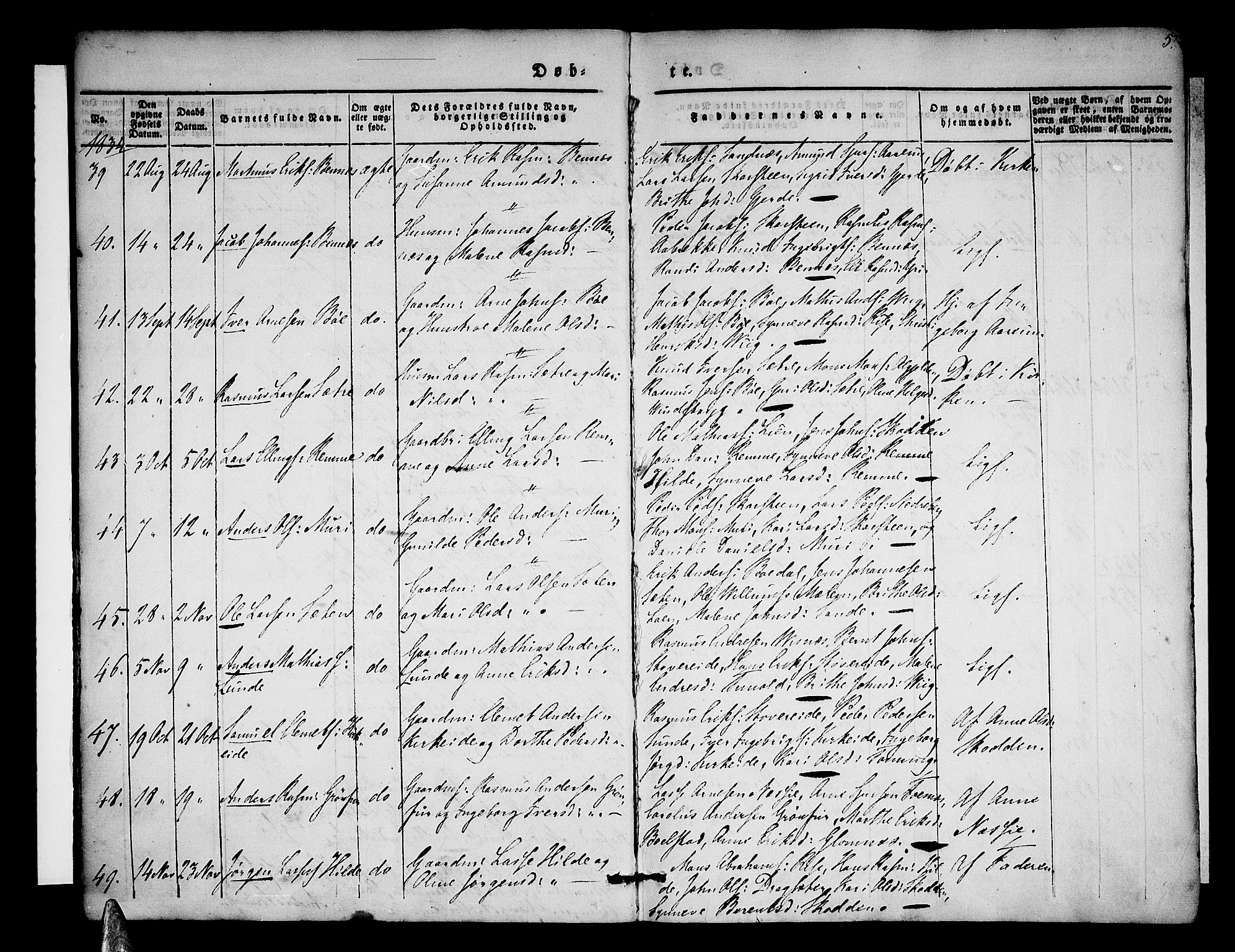 Stryn Sokneprestembete, AV/SAB-A-82501: Parish register (official) no. A 1, 1832-1845, p. 5