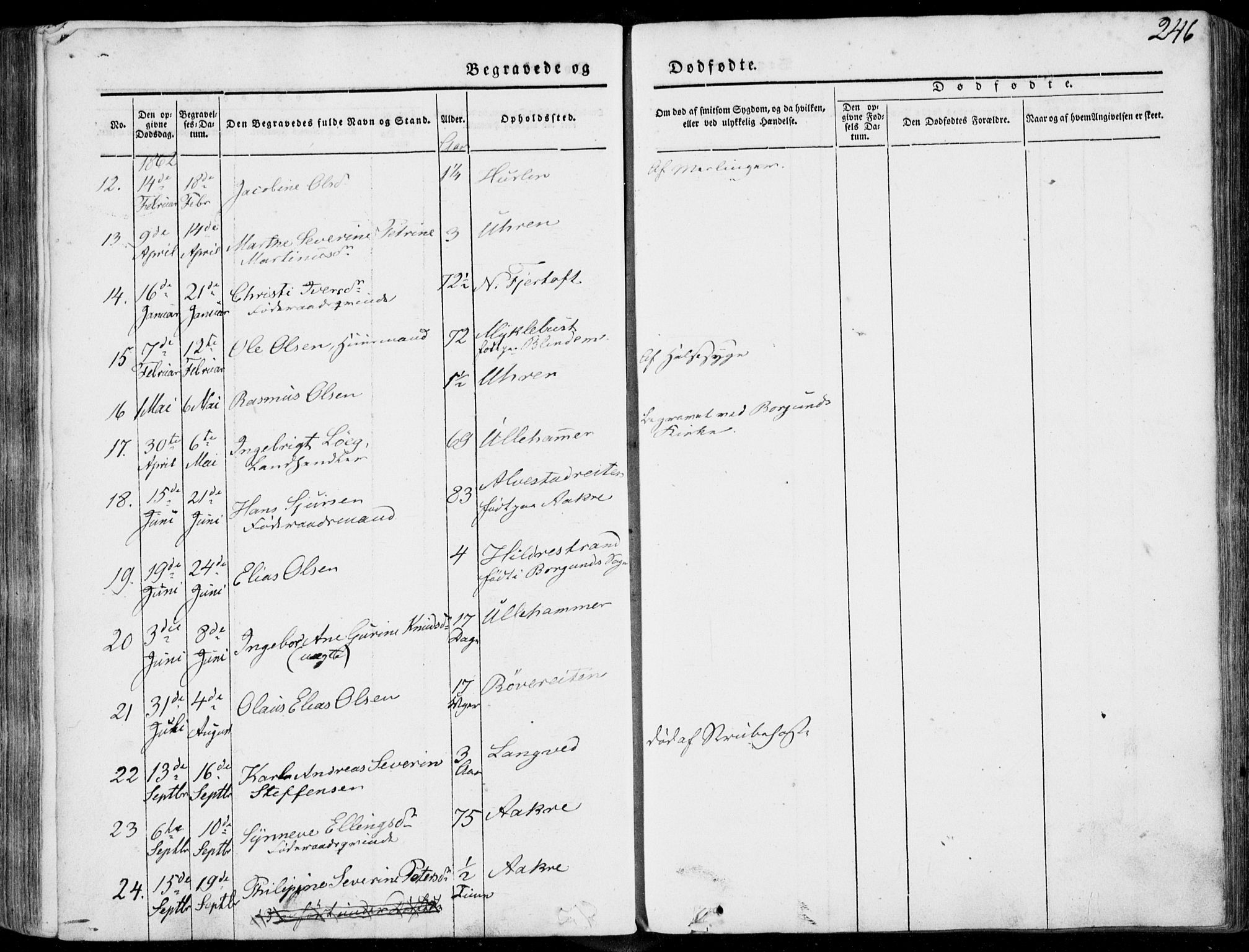 Ministerialprotokoller, klokkerbøker og fødselsregistre - Møre og Romsdal, SAT/A-1454/536/L0497: Parish register (official) no. 536A06, 1845-1865, p. 246