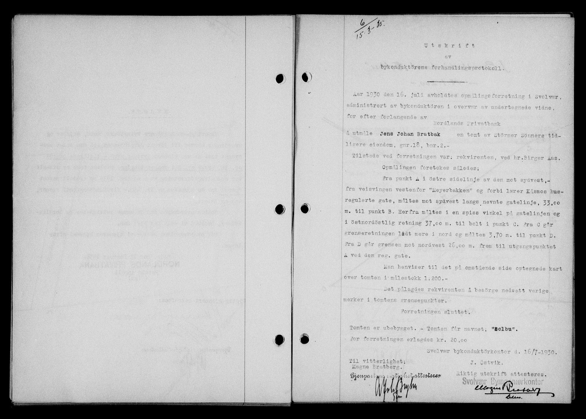 Lofoten sorenskriveri, SAT/A-0017/1/2/2C/L0031b: Mortgage book no. 31b, 1935-1935, Deed date: 15.03.1935