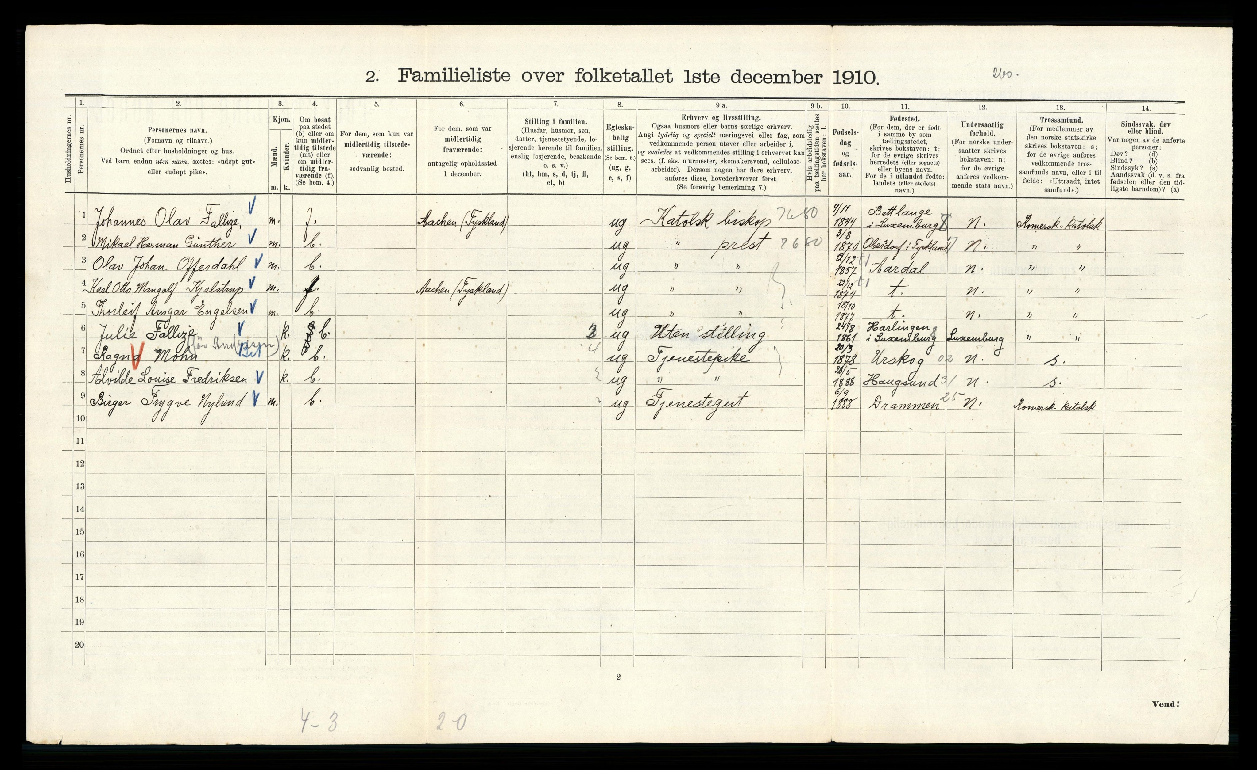 RA, 1910 census for Kristiania, 1910, p. 2314