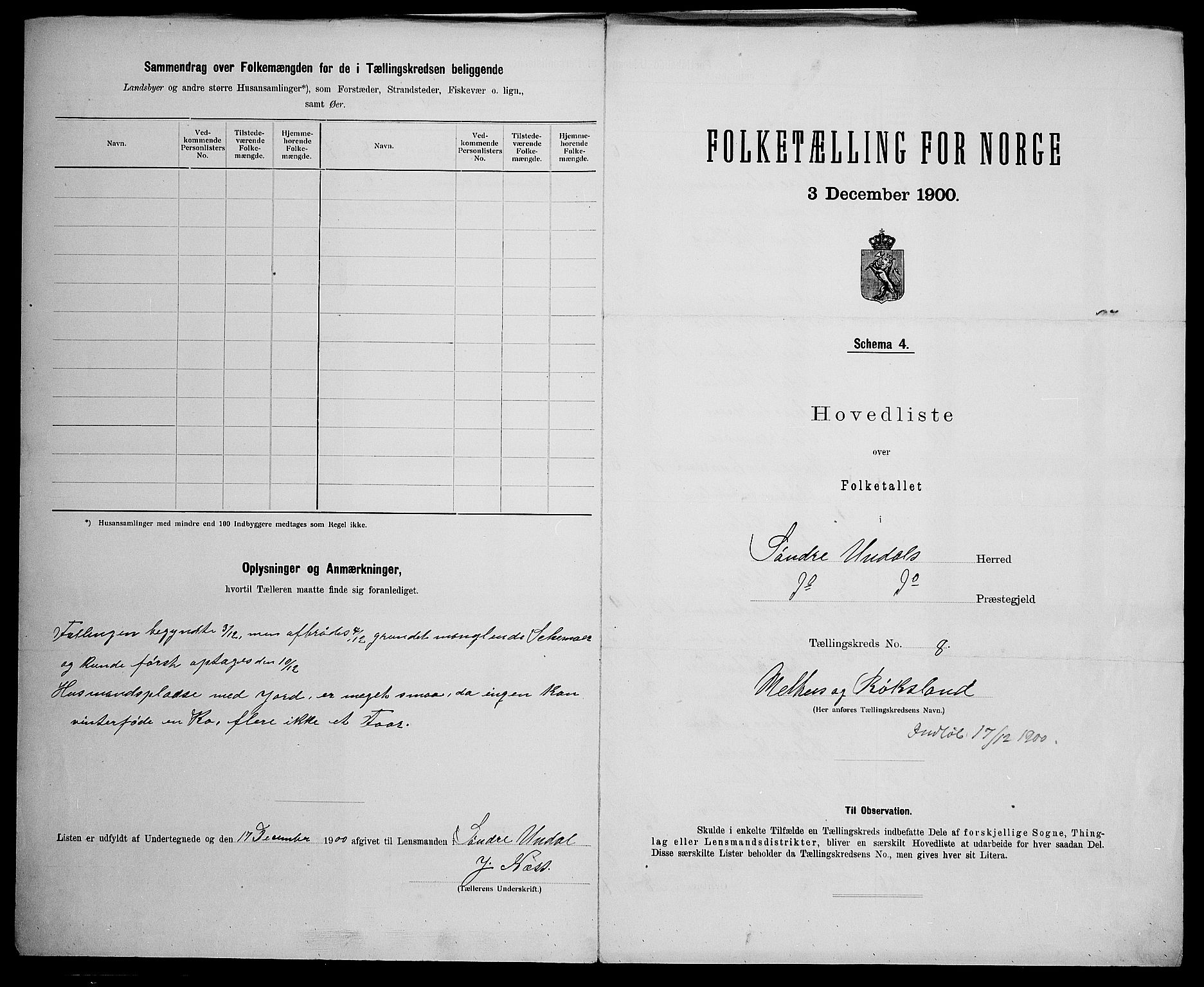 SAK, 1900 census for Sør-Audnedal, 1900, p. 30