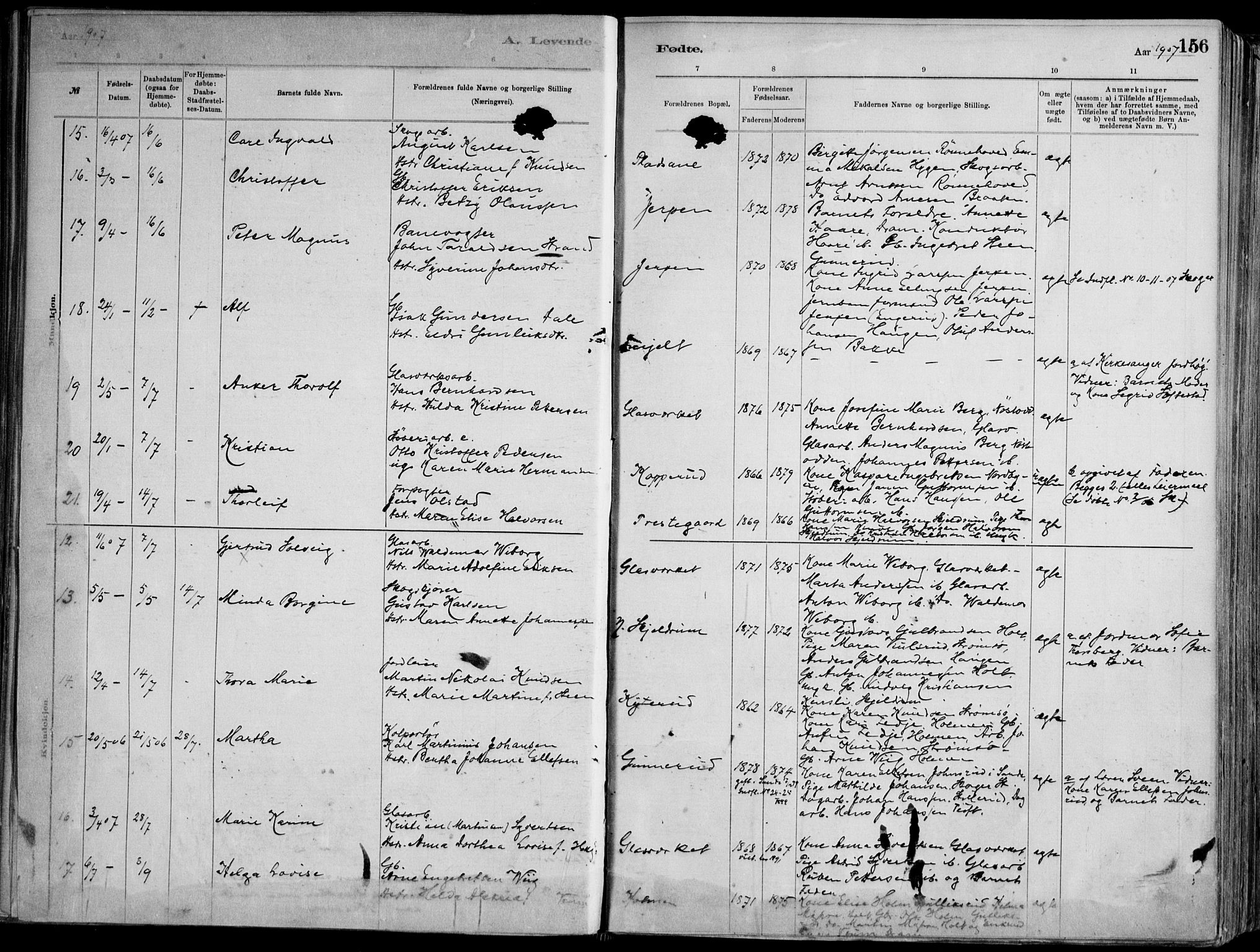 Skoger kirkebøker, AV/SAKO-A-59/F/Fa/L0006: Parish register (official) no. I 6, 1885-1910, p. 156