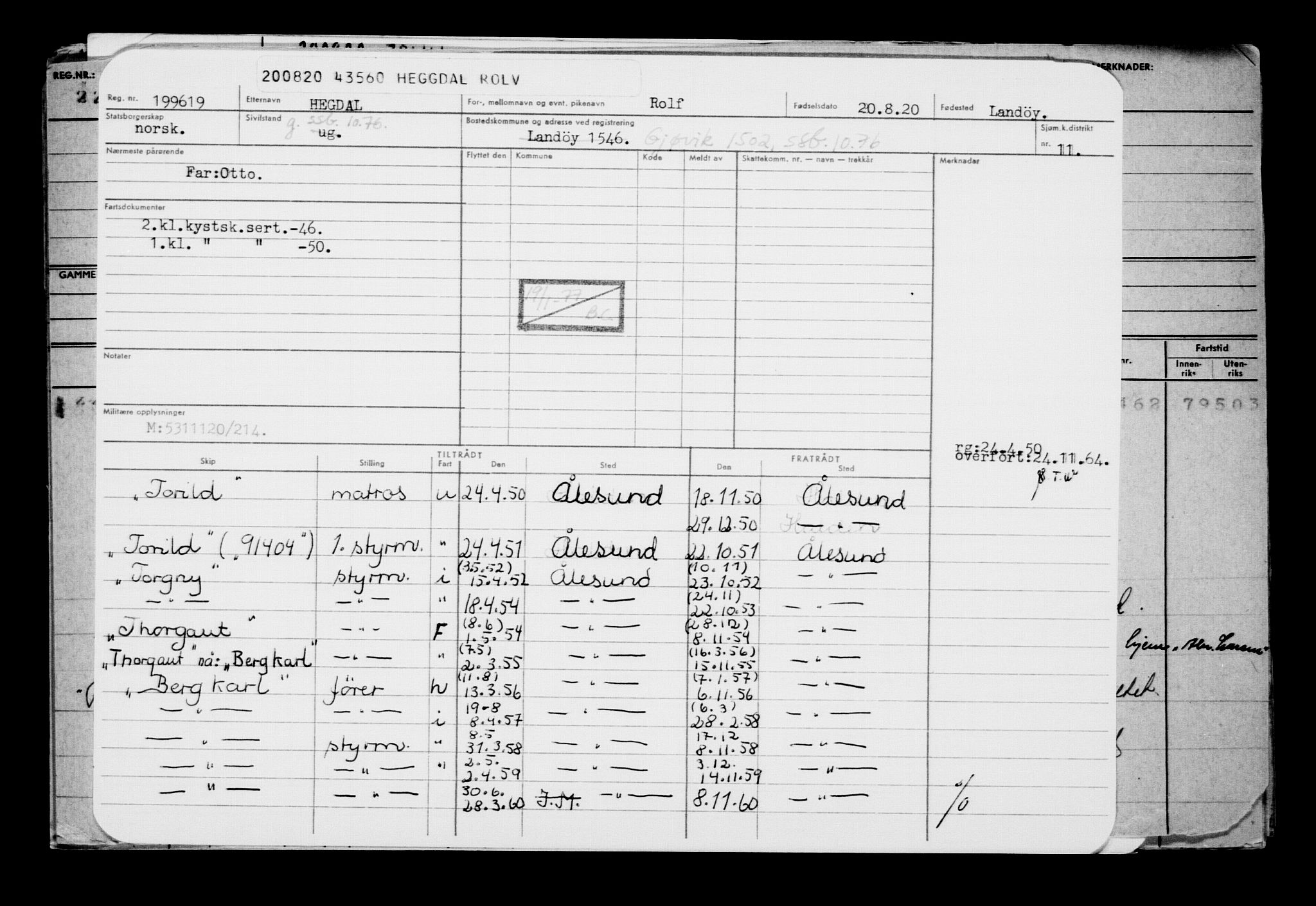 Direktoratet for sjømenn, AV/RA-S-3545/G/Gb/L0184: Hovedkort, 1920, p. 470