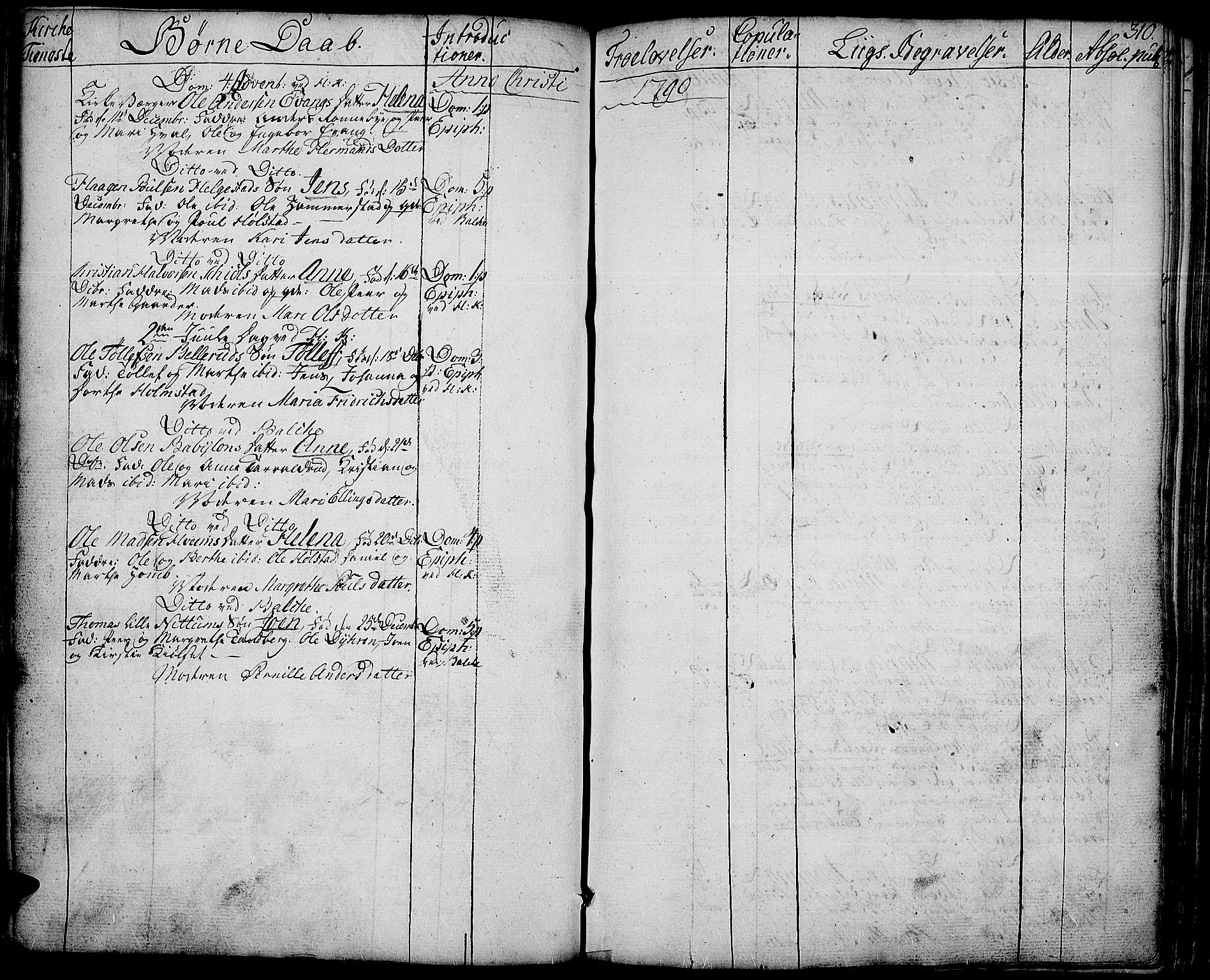 Toten prestekontor, SAH/PREST-102/H/Ha/Haa/L0006: Parish register (official) no. 6, 1773-1793, p. 310