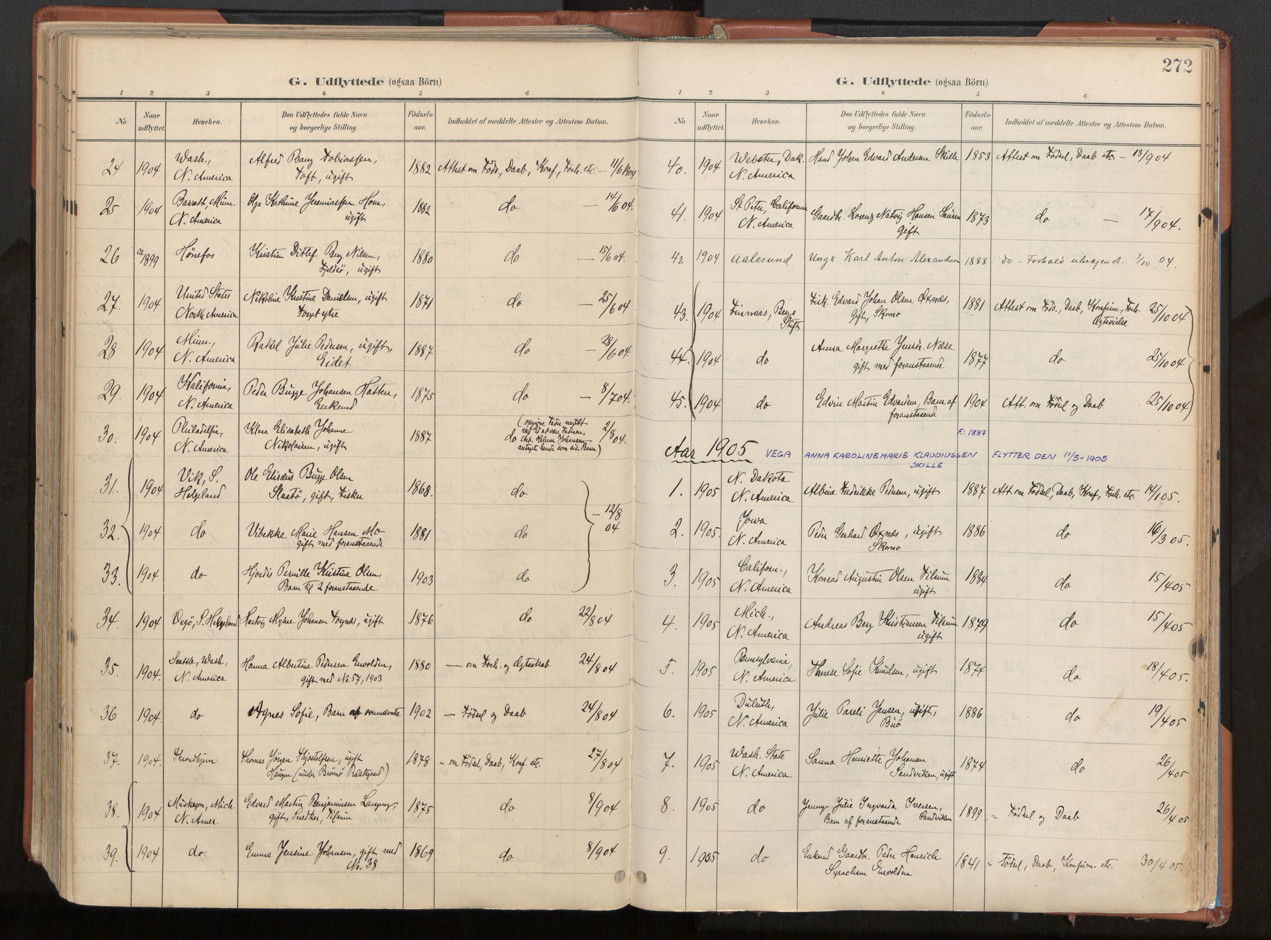 Ministerialprotokoller, klokkerbøker og fødselsregistre - Nordland, SAT/A-1459/813/L0201: Parish register (official) no. 813A11, 1901-1918, p. 272