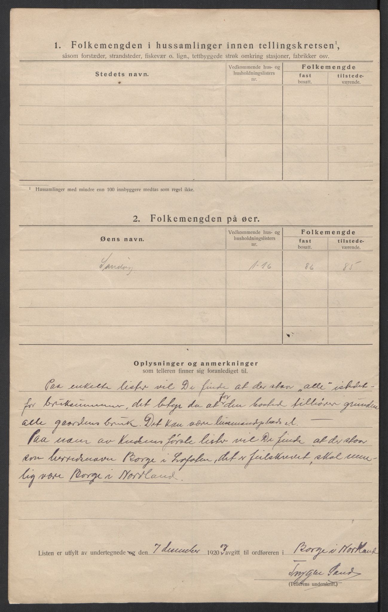 SAT, 1920 census for Borge, 1920, p. 27