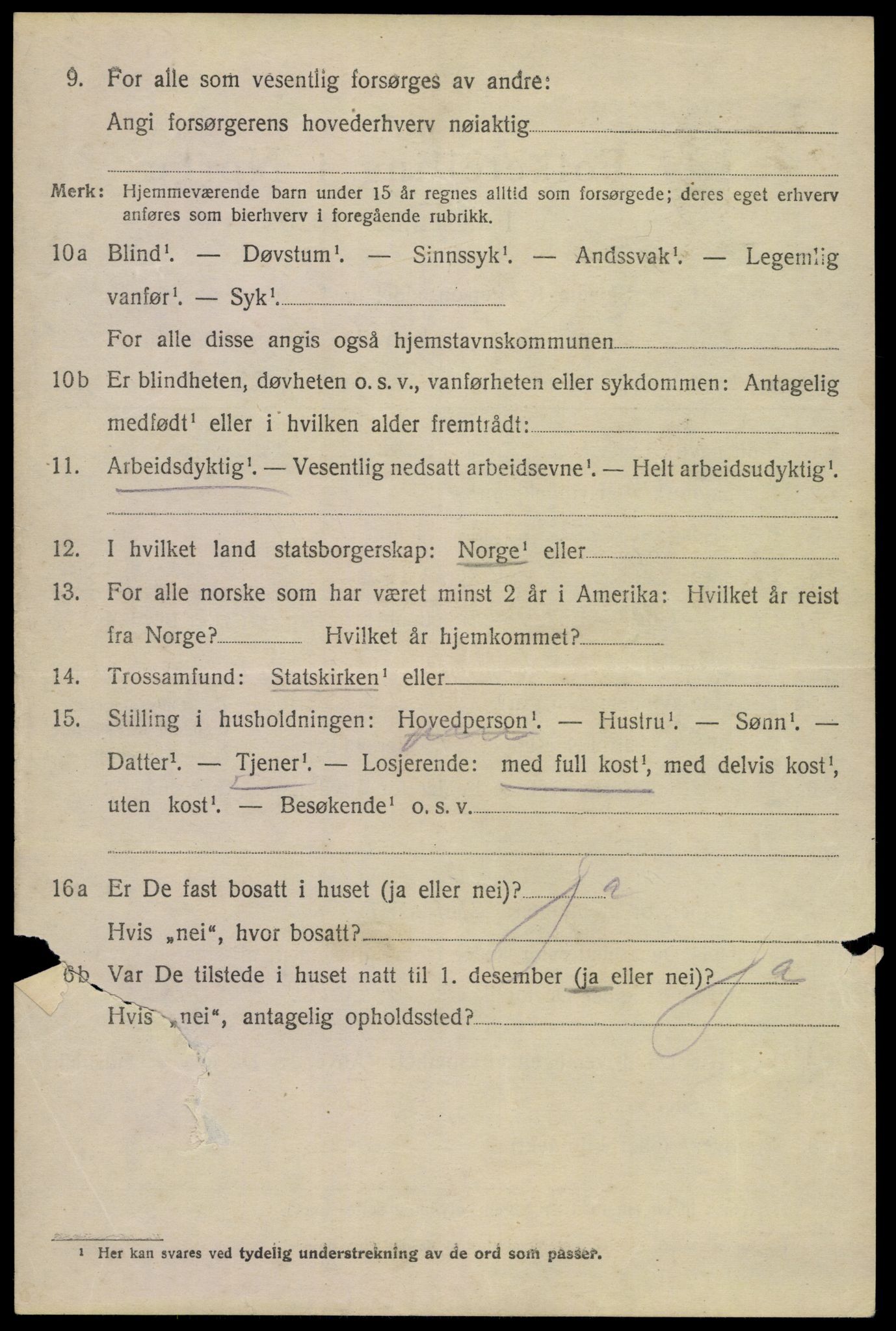 SAKO, 1920 census for Tinn, 1920, p. 16249