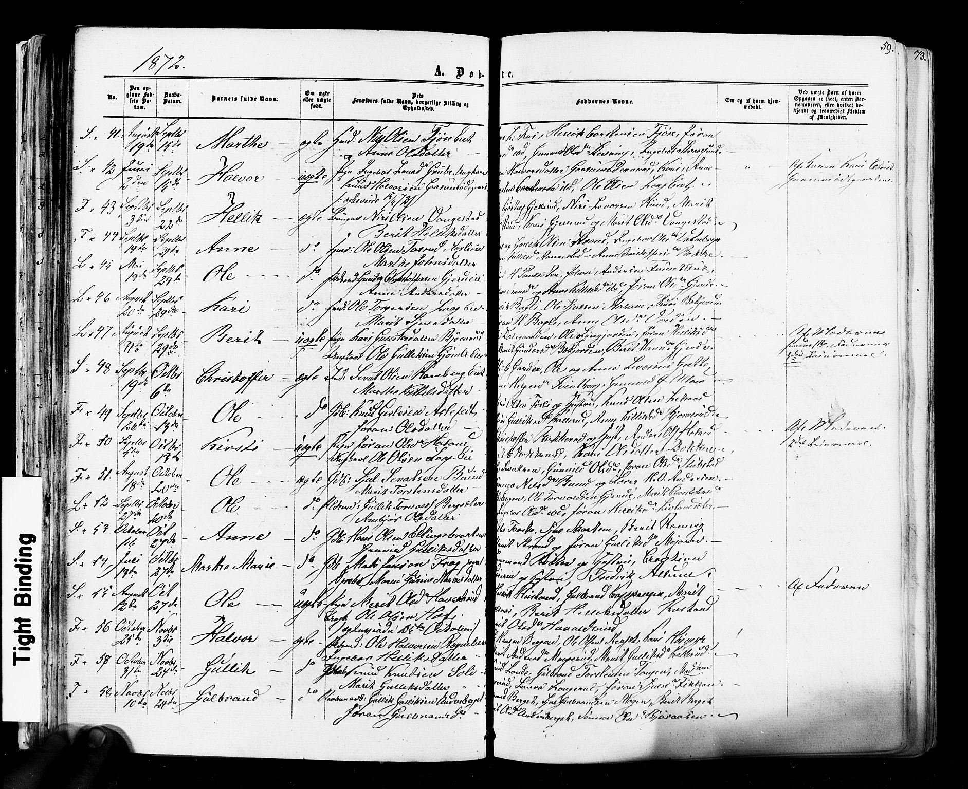 Flesberg kirkebøker, SAKO/A-18/F/Fa/L0007: Parish register (official) no. I 7, 1861-1878, p. 59