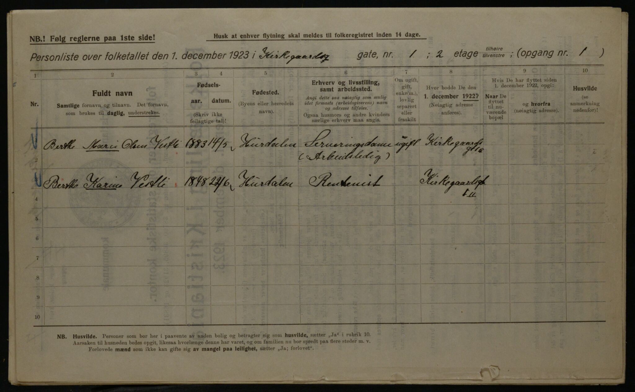 OBA, Municipal Census 1923 for Kristiania, 1923, p. 55728