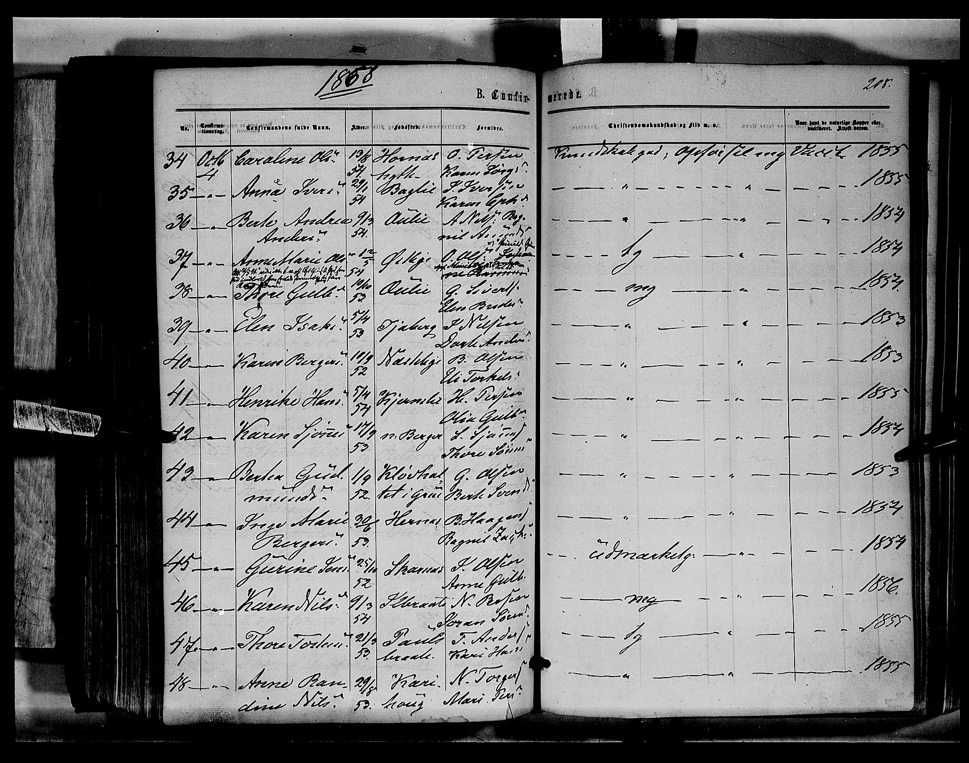 Sør-Odal prestekontor, AV/SAH-PREST-030/H/Ha/Haa/L0003: Parish register (official) no. 3, 1864-1870, p. 208