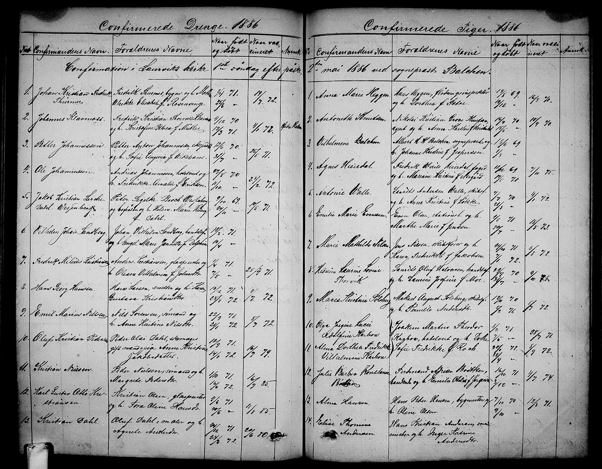 Larvik kirkebøker, SAKO/A-352/G/Ga/L0004: Parish register (copy) no. I 4, 1871-1888, p. 305
