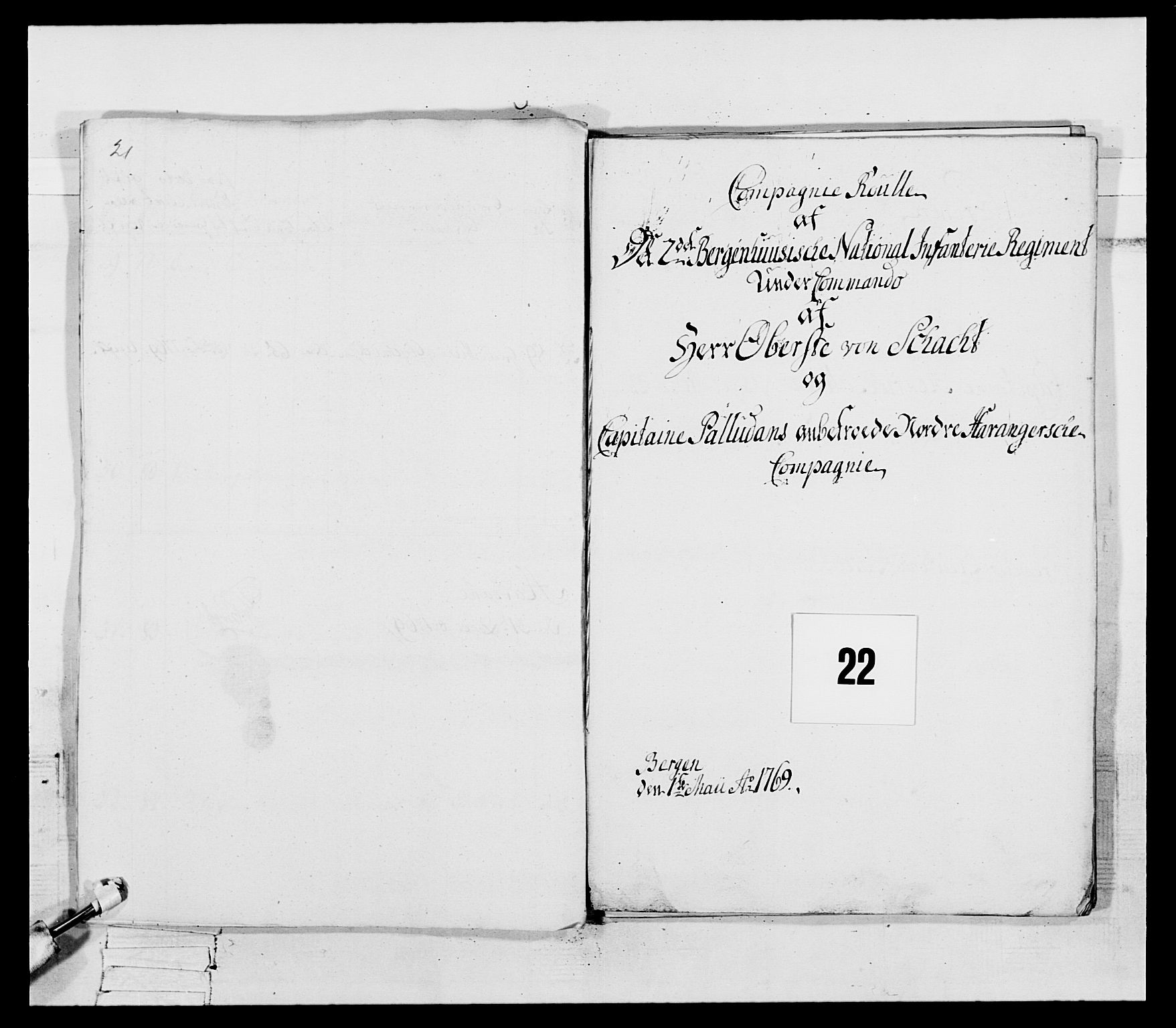 Generalitets- og kommissariatskollegiet, Det kongelige norske kommissariatskollegium, RA/EA-5420/E/Eh/L0092: 2. Bergenhusiske nasjonale infanteriregiment, 1769-1771, p. 272