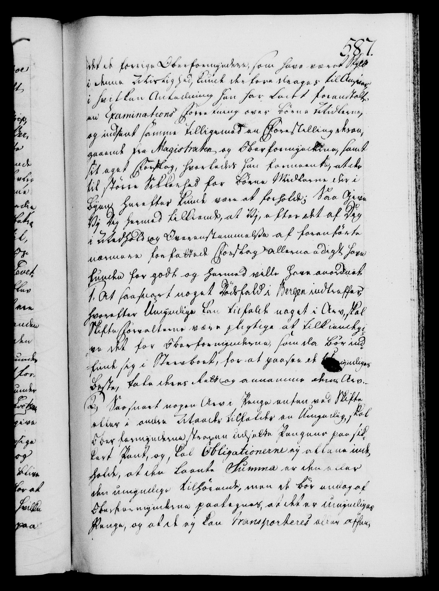 Danske Kanselli 1572-1799, AV/RA-EA-3023/F/Fc/Fca/Fcab/L0041: Norske tegnelser, 1773-1776, p. 587a