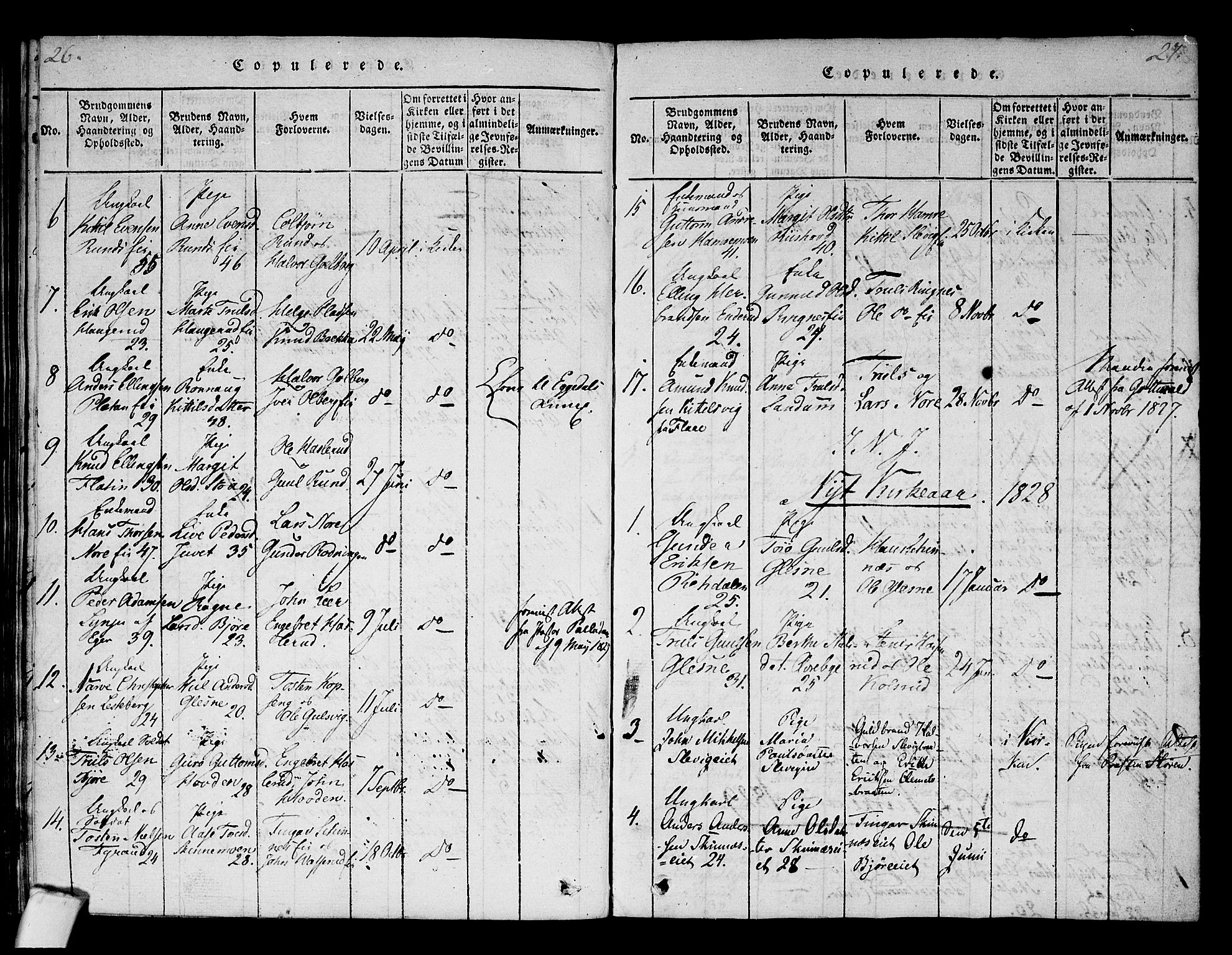 Krødsherad kirkebøker, SAKO/A-19/F/Fa/L0001: Parish register (official) no. 1, 1815-1829, p. 26-27