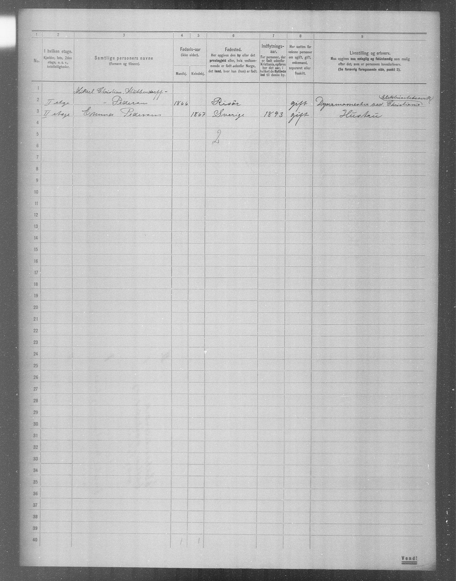 OBA, Municipal Census 1904 for Kristiania, 1904, p. 7049