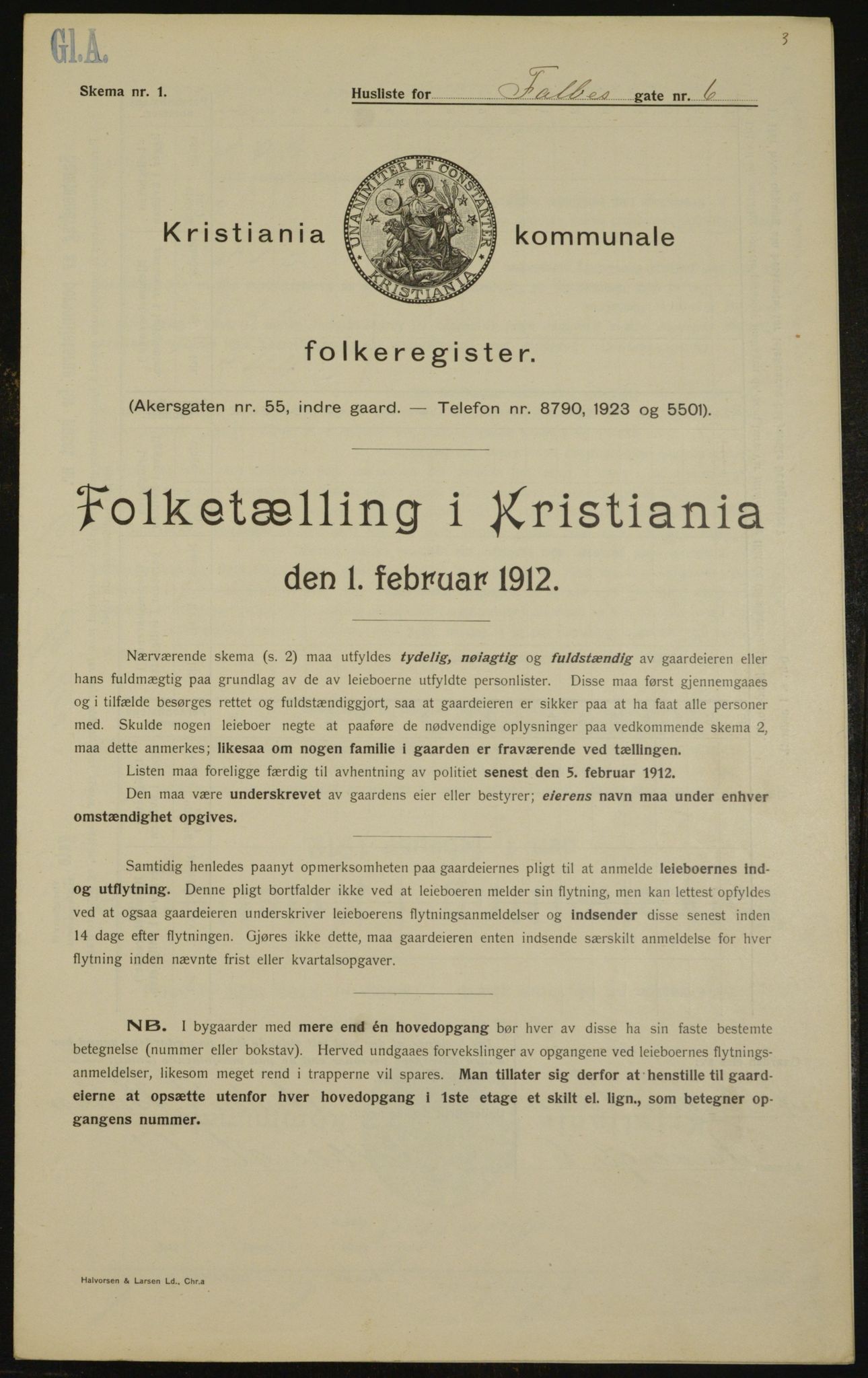 OBA, Municipal Census 1912 for Kristiania, 1912, p. 23141