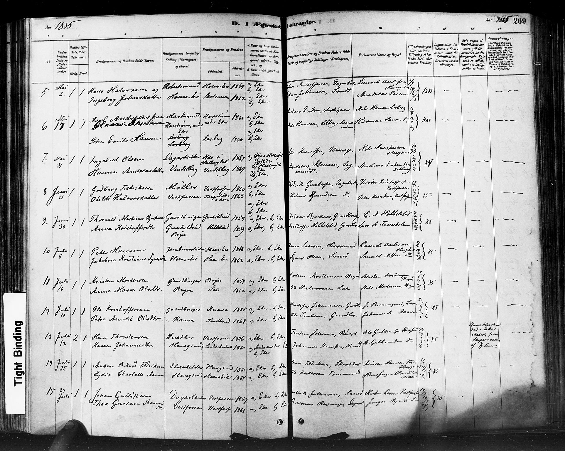 Eiker kirkebøker, AV/SAKO-A-4/F/Fb/L0001: Parish register (official) no. II 1, 1878-1888, p. 269