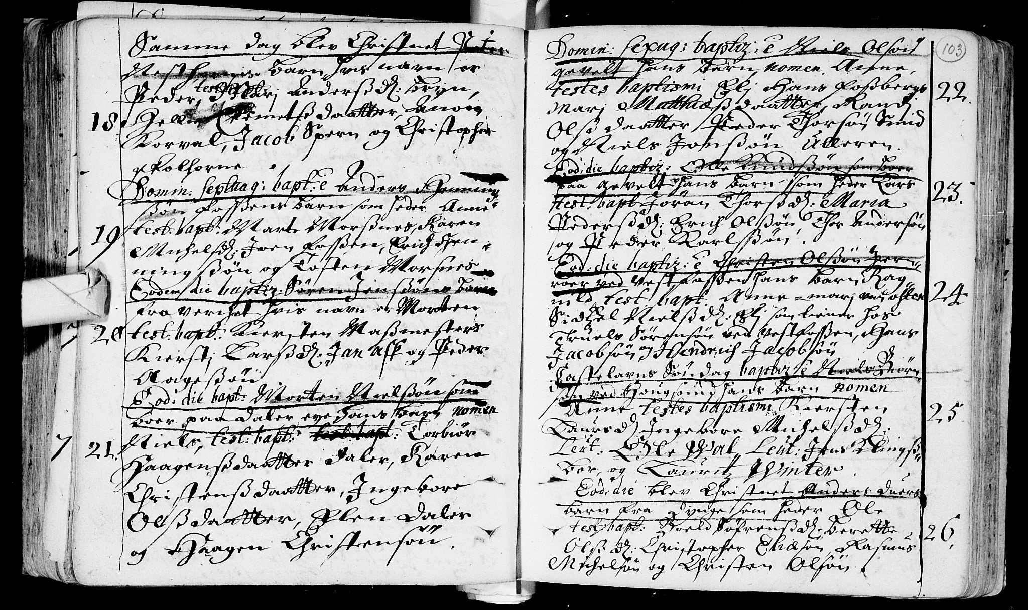 Eiker kirkebøker, AV/SAKO-A-4/F/Fa/L0002: Parish register (official) no. I 2, 1705-1724, p. 103