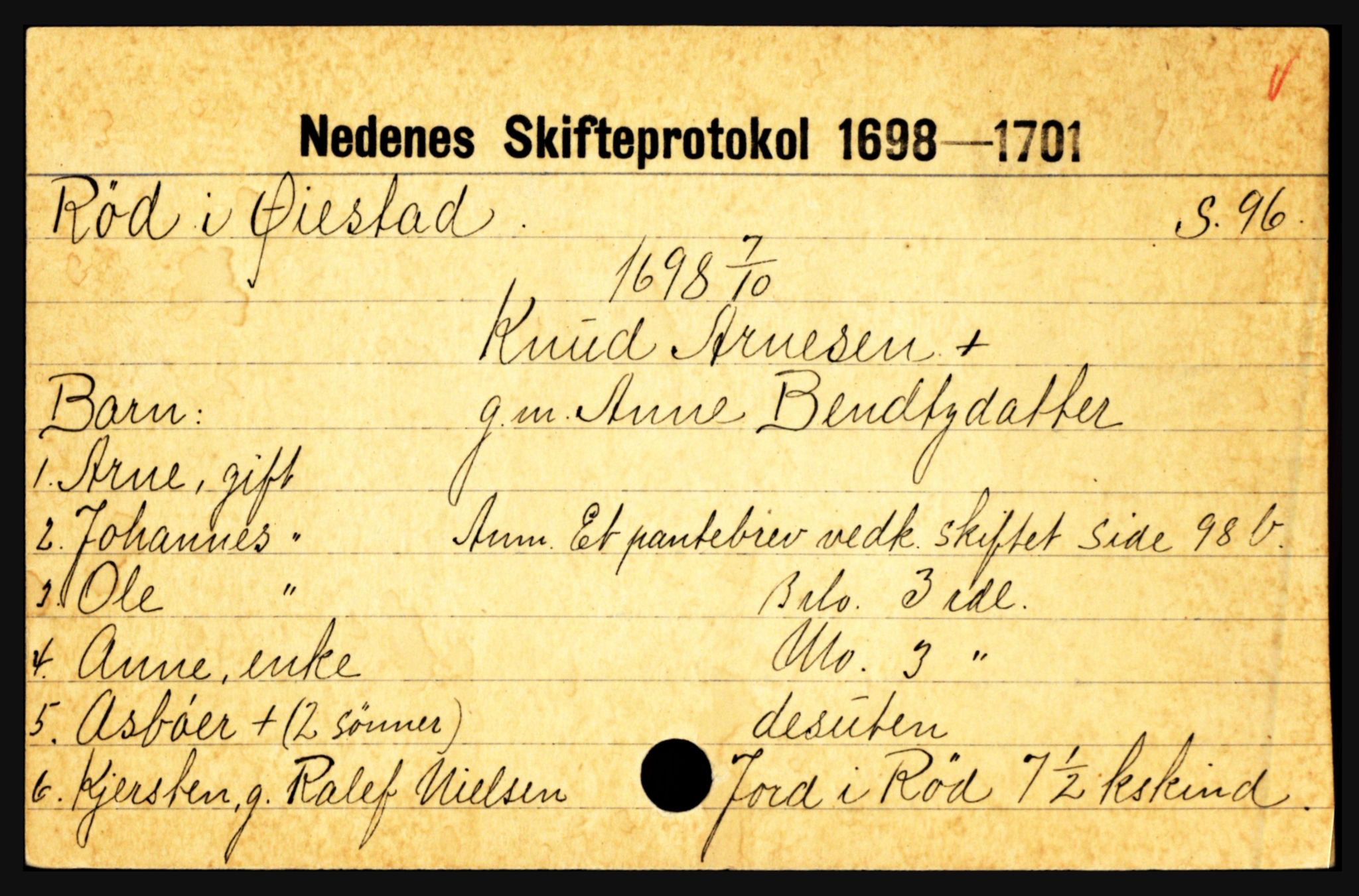 Nedenes sorenskriveri før 1824, AV/SAK-1221-0007/H, p. 24675