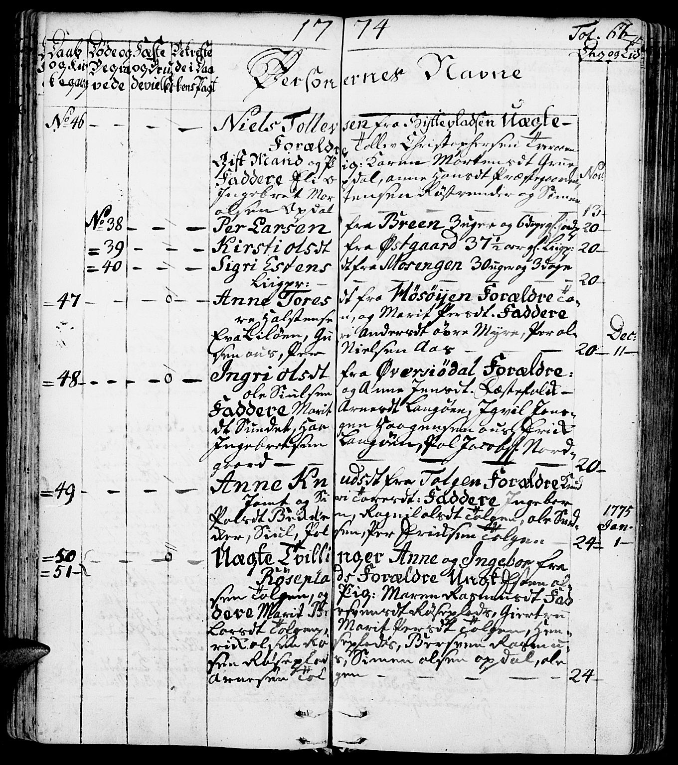 Tolga prestekontor, AV/SAH-PREST-062/K/L0002: Parish register (official) no. 2, 1768-1786, p. 67