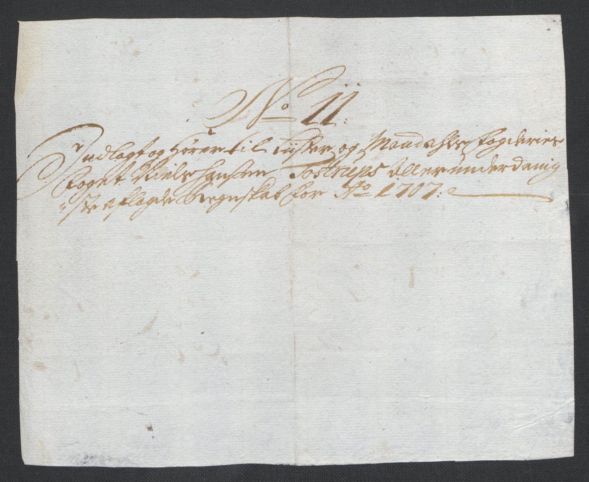 Rentekammeret inntil 1814, Reviderte regnskaper, Fogderegnskap, AV/RA-EA-4092/R43/L2551: Fogderegnskap Lista og Mandal, 1705-1709, p. 466