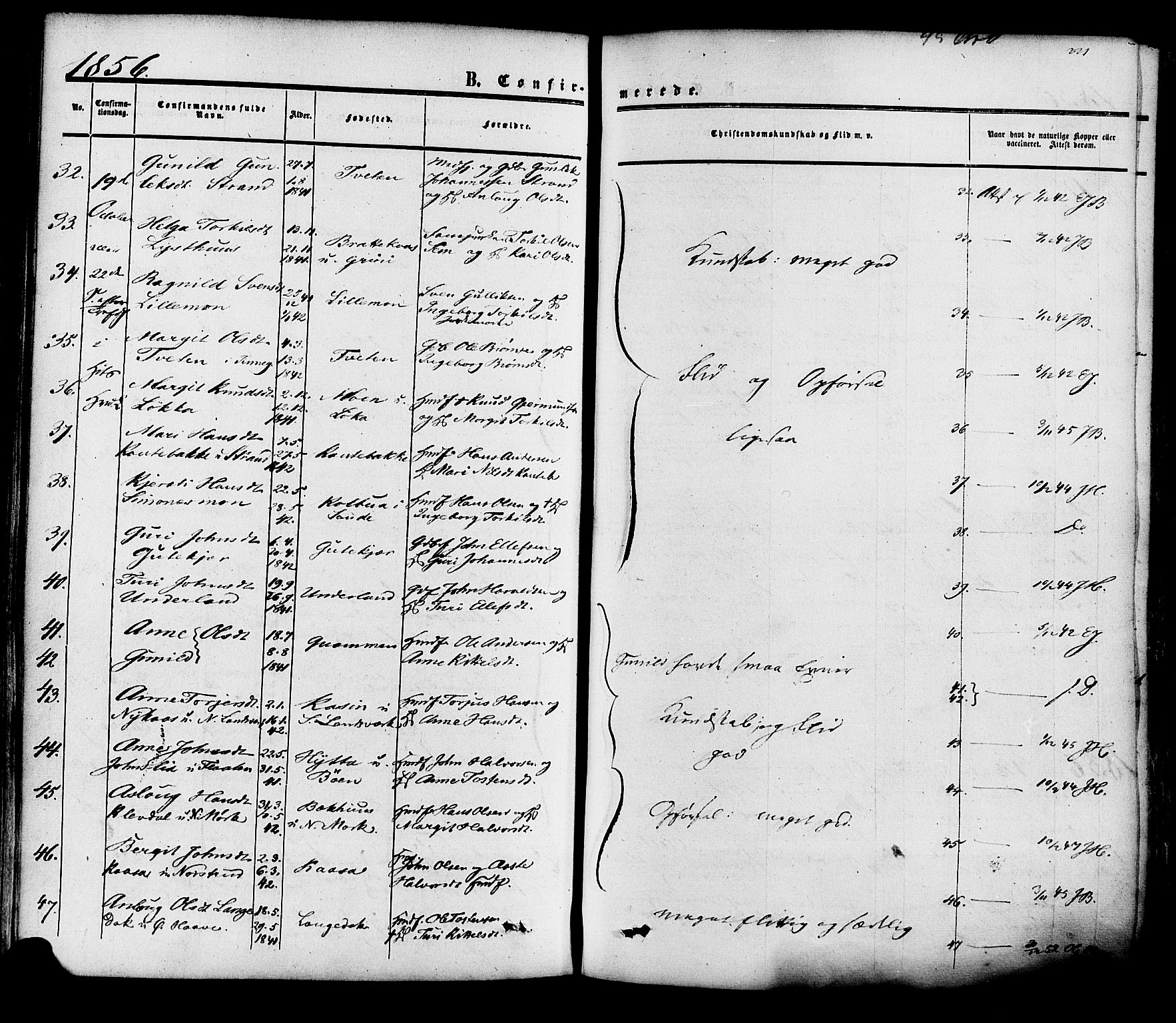 Heddal kirkebøker, AV/SAKO-A-268/F/Fa/L0007: Parish register (official) no. I 7, 1855-1877, p. 221