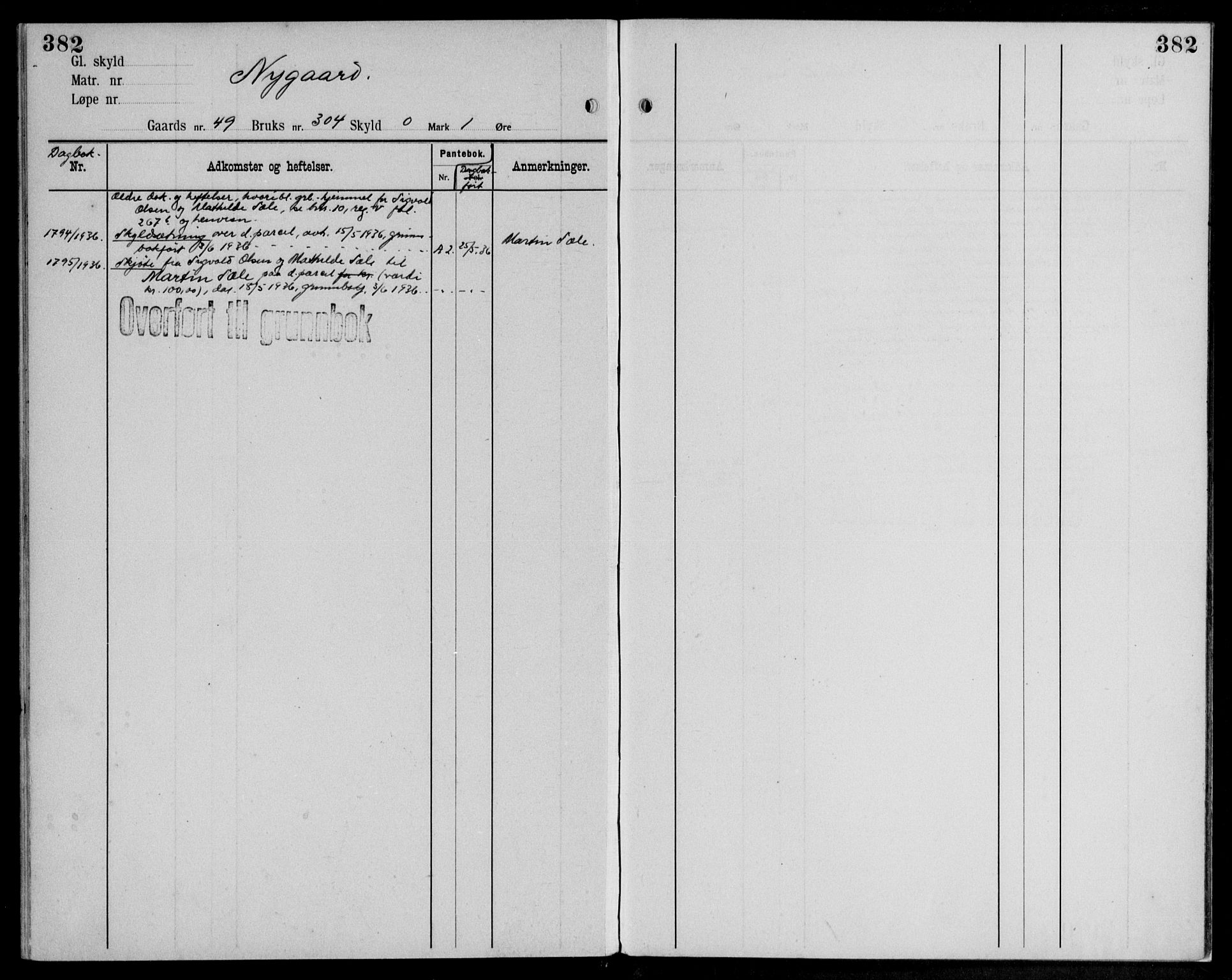 Midhordland sorenskriveri, AV/SAB-A-3001/1/G/Ga/Gab/L0112: Mortgage register no. II.A.b.112, p. 382