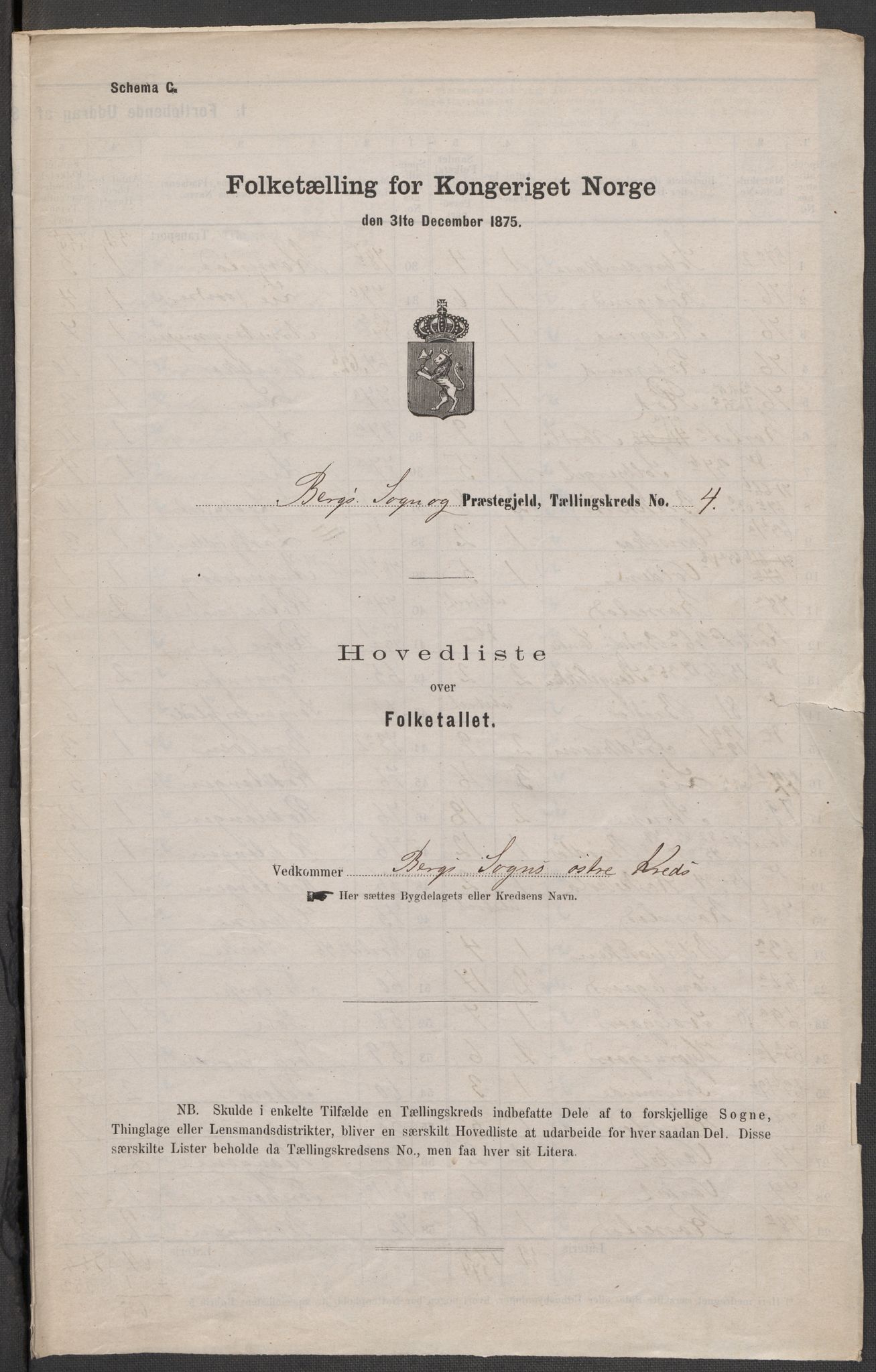 RA, 1875 census for 0116P Berg, 1875, p. 10