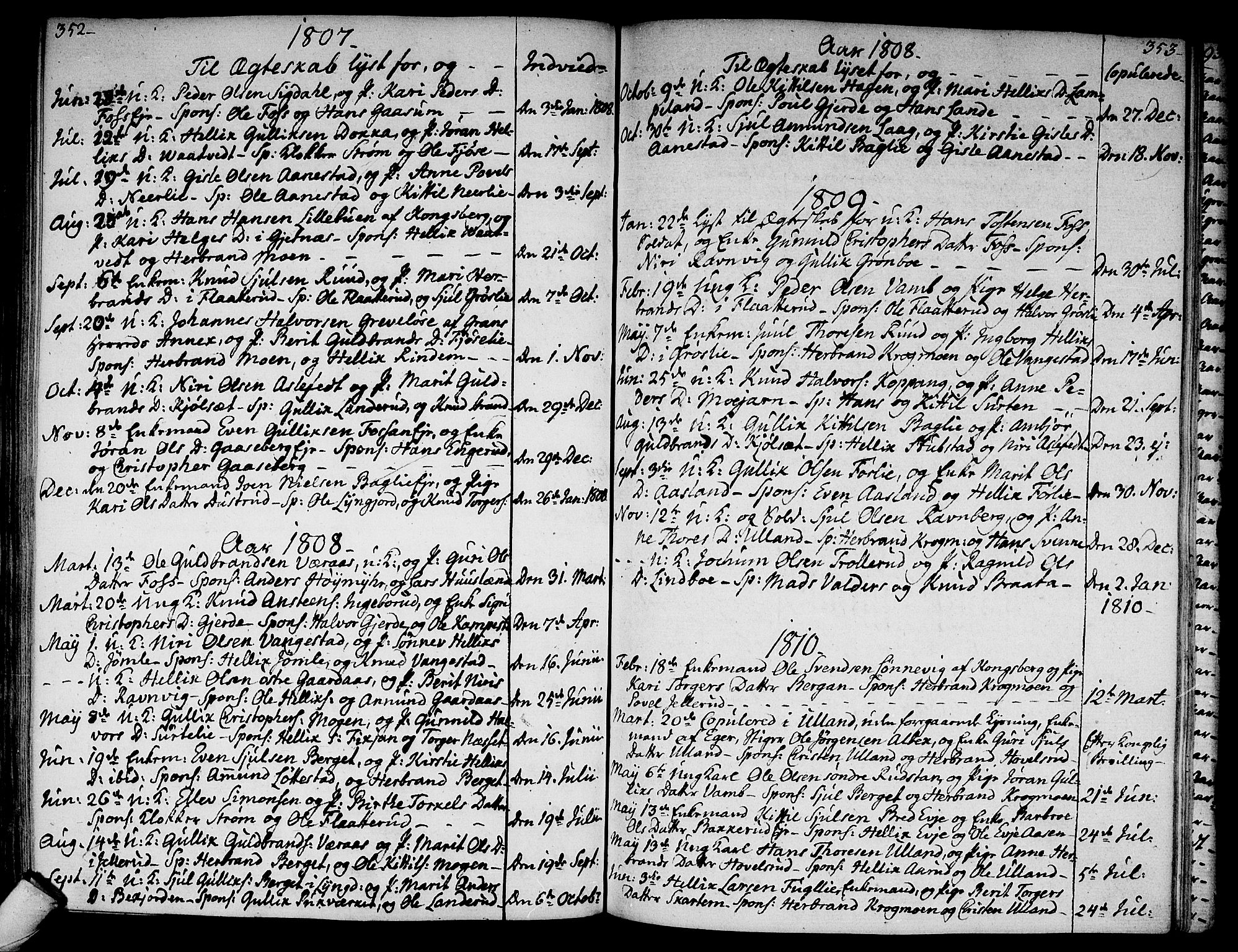 Flesberg kirkebøker, AV/SAKO-A-18/F/Fa/L0004: Parish register (official) no. I 4, 1788-1815, p. 352-353