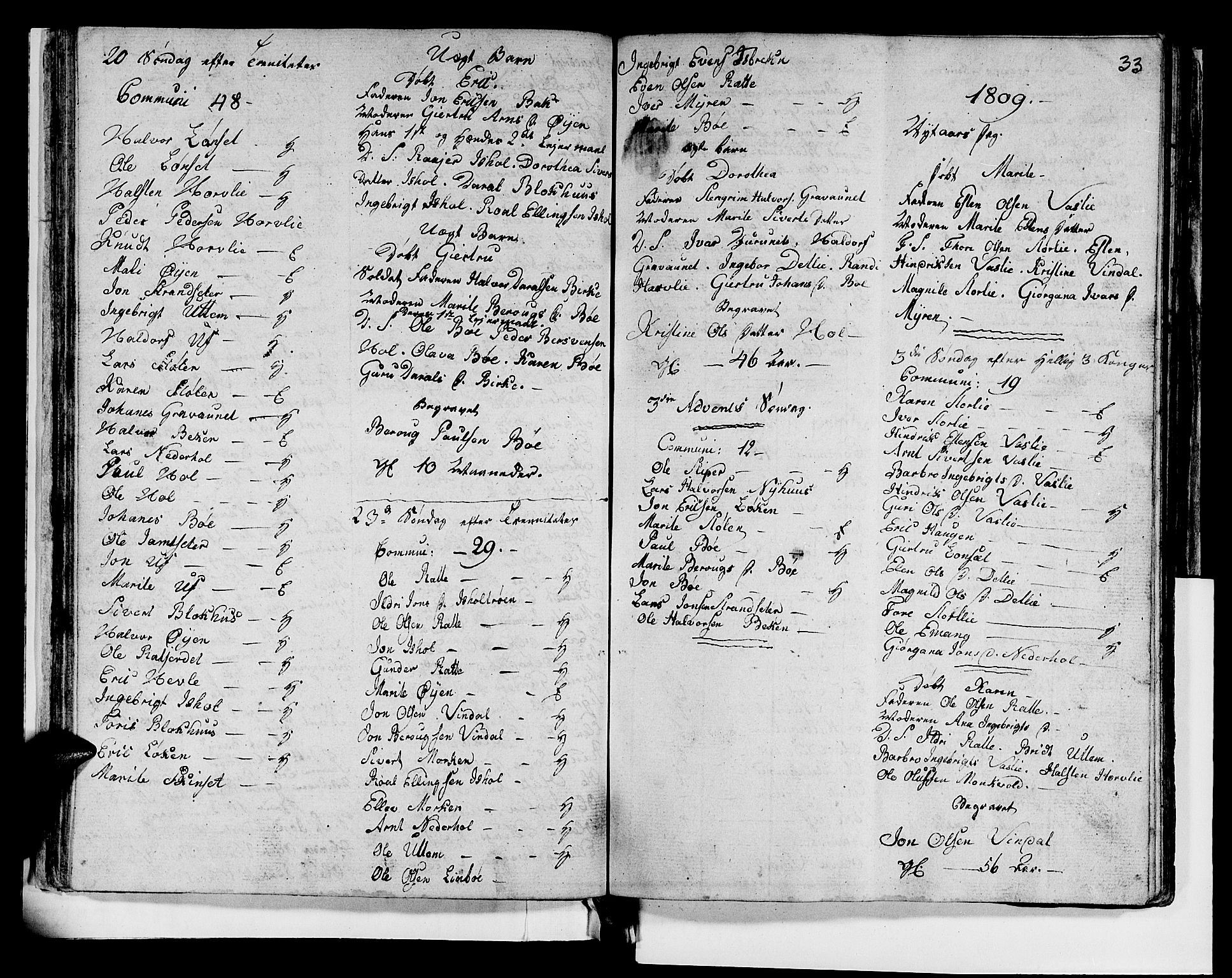 Ministerialprotokoller, klokkerbøker og fødselsregistre - Sør-Trøndelag, AV/SAT-A-1456/679/L0921: Parish register (copy) no. 679C01, 1792-1840, p. 33