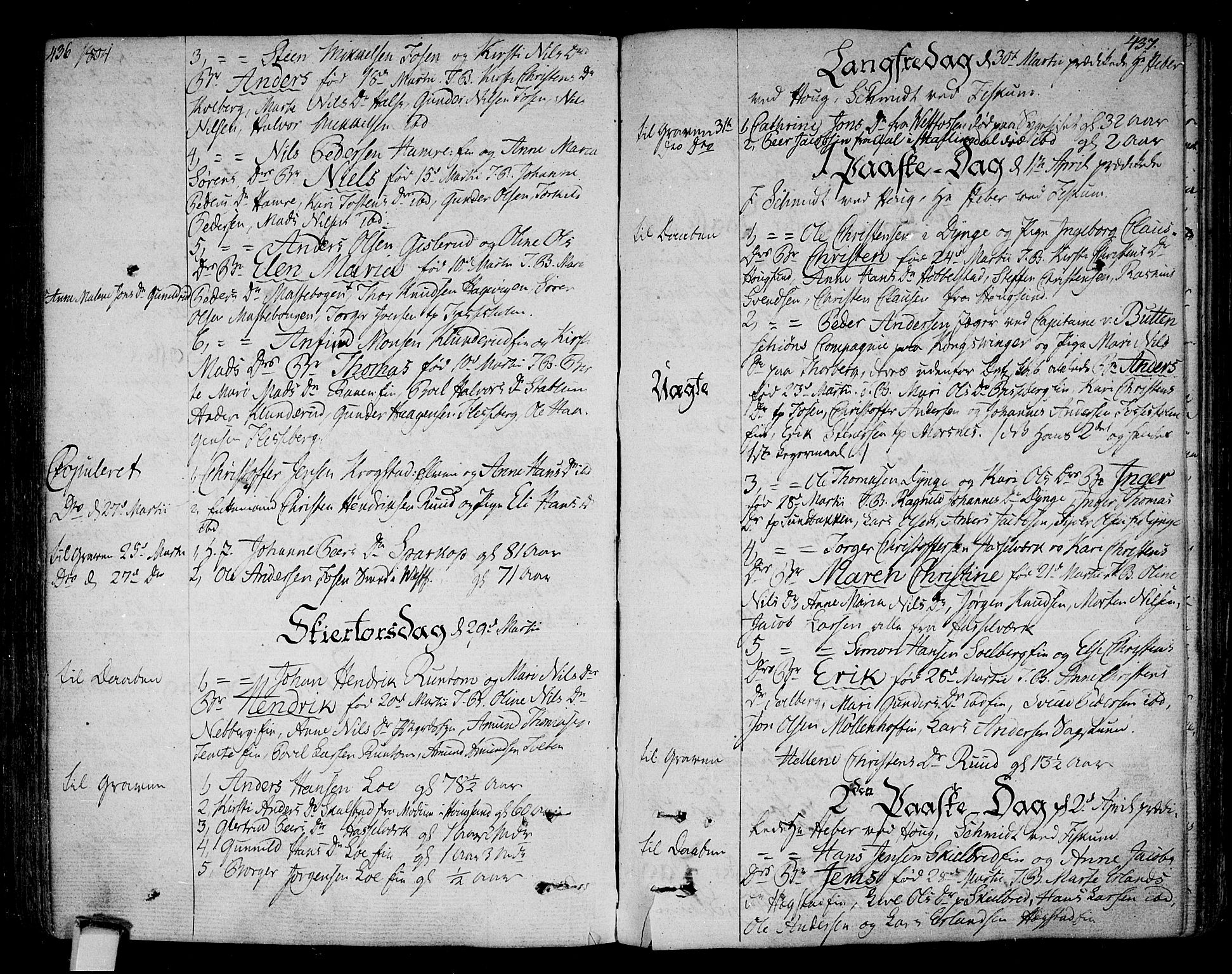 Eiker kirkebøker, AV/SAKO-A-4/F/Fa/L0009: Parish register (official) no. I 9, 1789-1806, p. 436-437