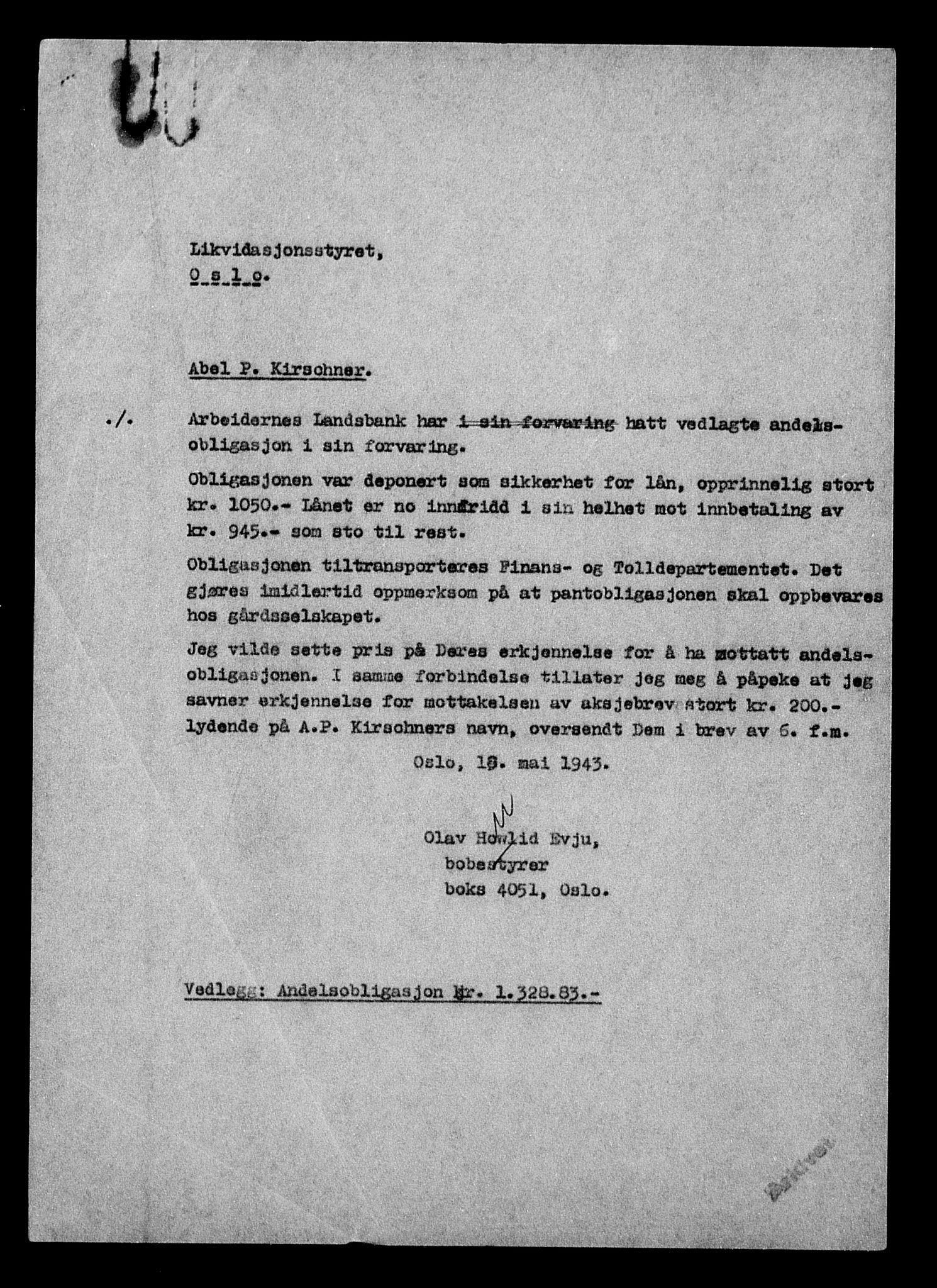 Justisdepartementet, Tilbakeføringskontoret for inndratte formuer, AV/RA-S-1564/H/Hc/Hcc/L0951: --, 1945-1947, p. 352