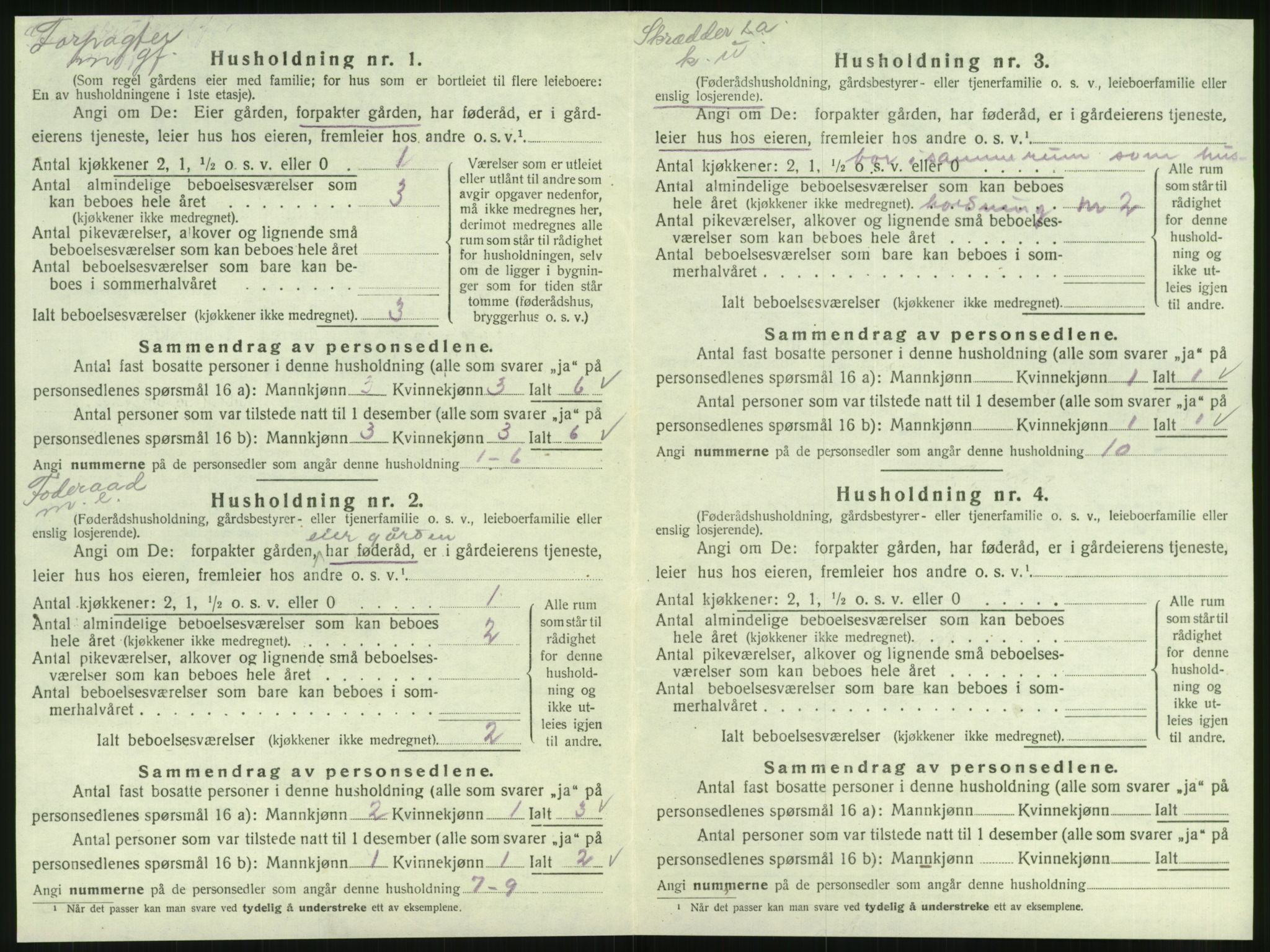 SAT, 1920 census for Velfjord, 1920, p. 472