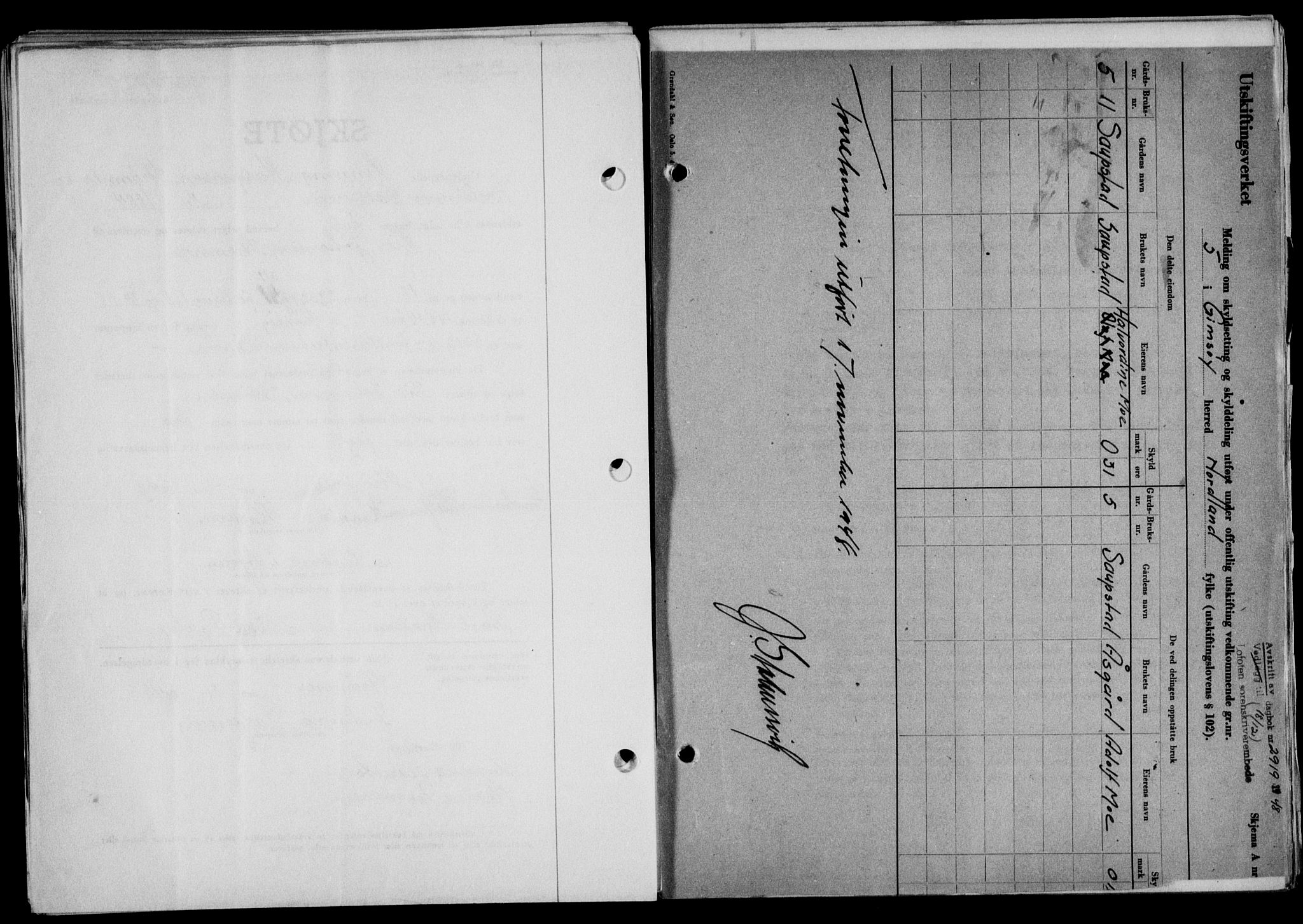 Lofoten sorenskriveri, SAT/A-0017/1/2/2C/L0020a: Mortgage book no. 20a, 1948-1949, Diary no: : 2919/1948