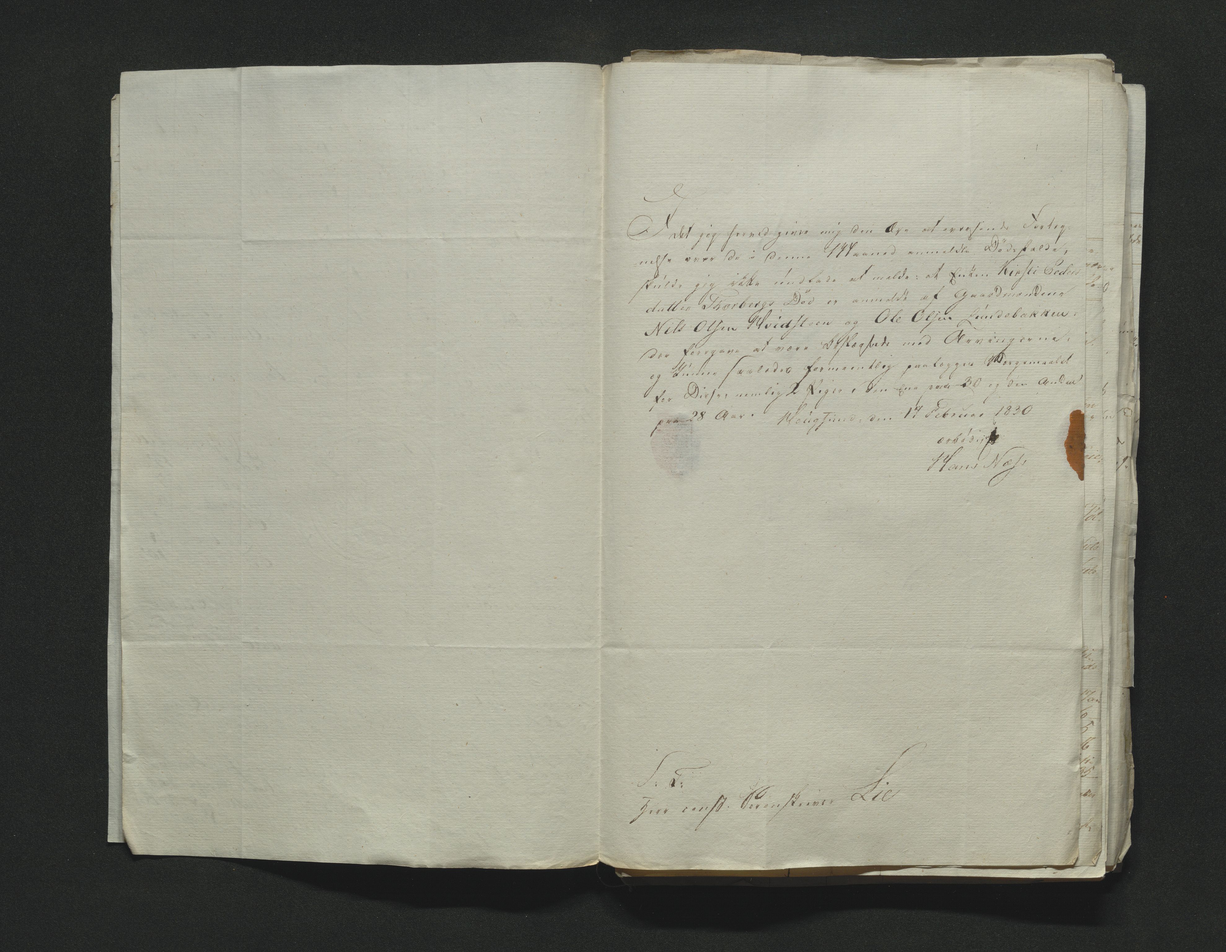 Eiker, Modum og Sigdal sorenskriveri, AV/SAKO-A-123/H/Ha/Hab/L0003: Dødsfallsmeldinger, 1830-1833