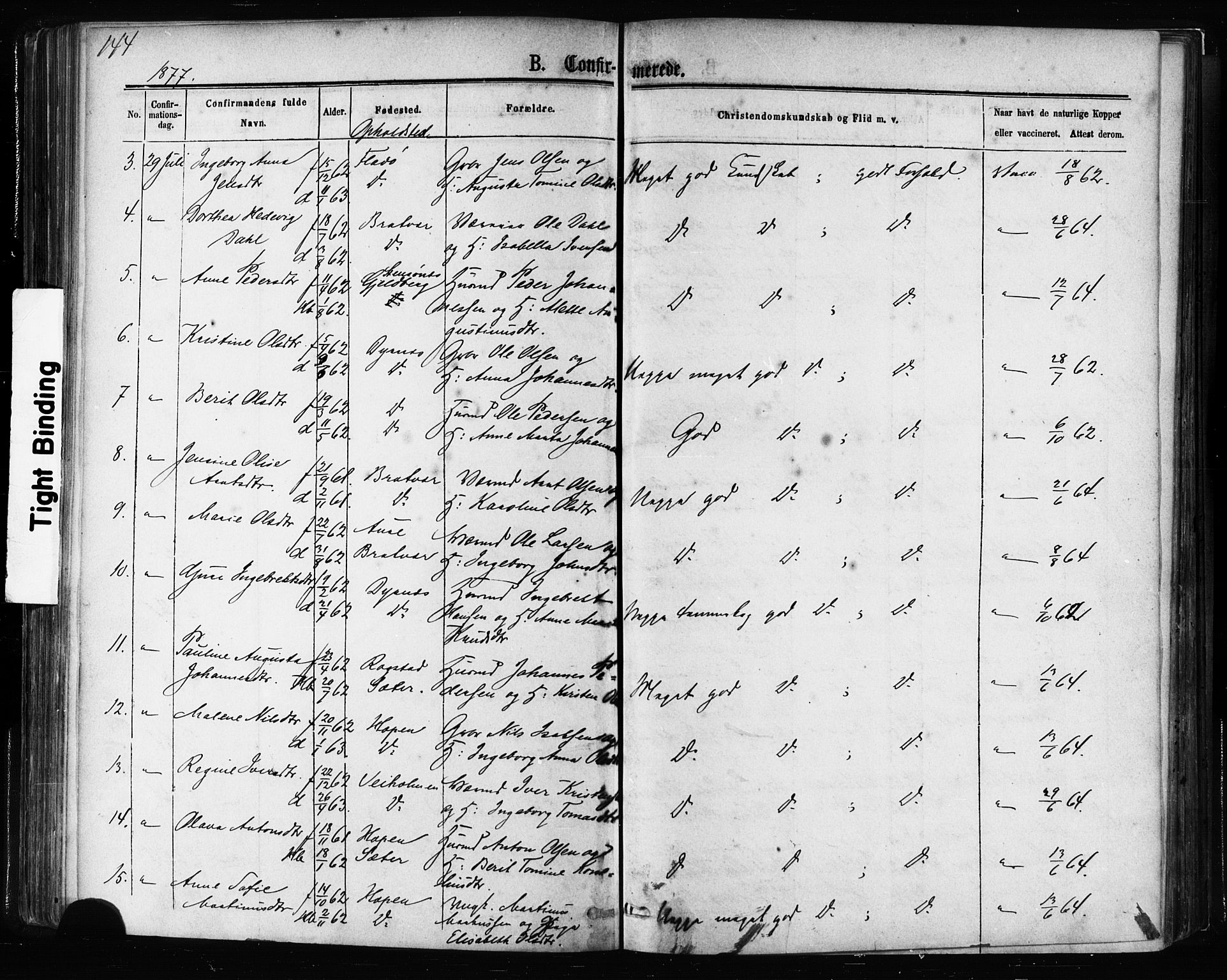 Ministerialprotokoller, klokkerbøker og fødselsregistre - Møre og Romsdal, AV/SAT-A-1454/581/L0938: Parish register (official) no. 581A06, 1873-1879, p. 144