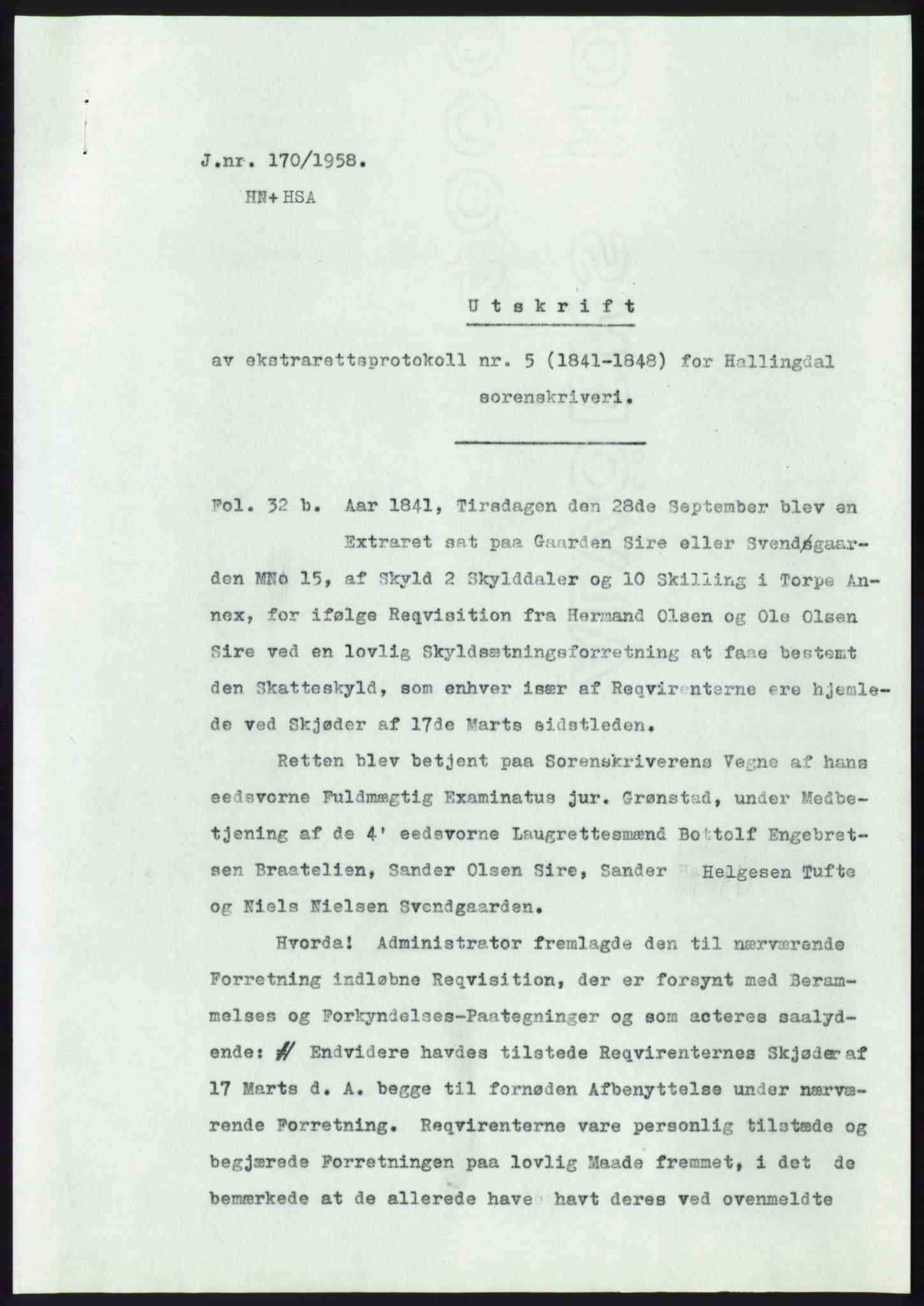 Statsarkivet i Kongsberg, SAKO/A-0001, 1957-1958, p. 413