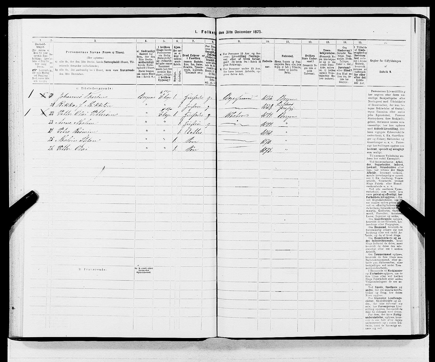 SAB, 1875 census for 1301 Bergen, 1875, p. 5556