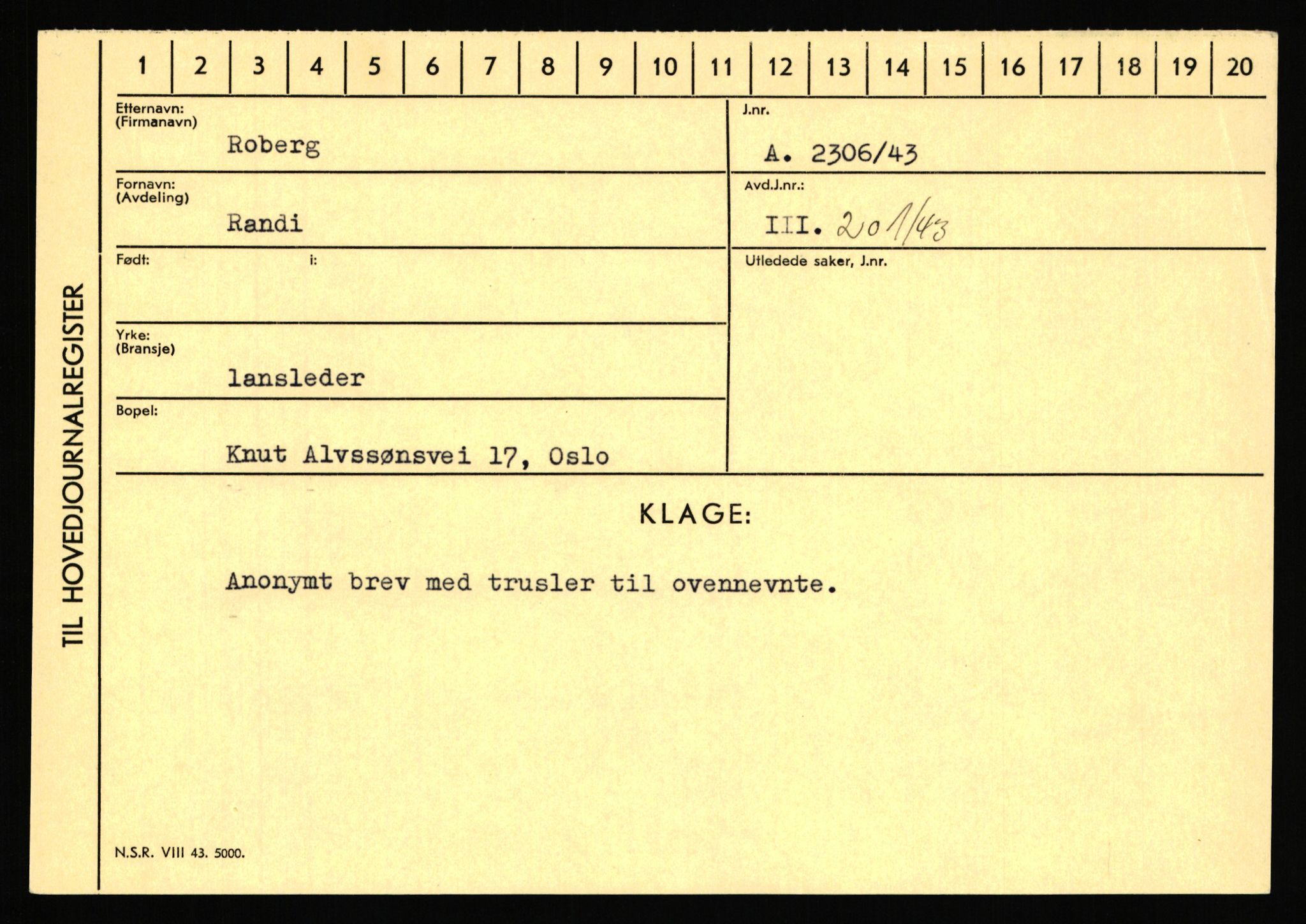 Statspolitiet - Hovedkontoret / Osloavdelingen, AV/RA-S-1329/C/Ca/L0013: Raa - Servold, 1943-1945, p. 1549