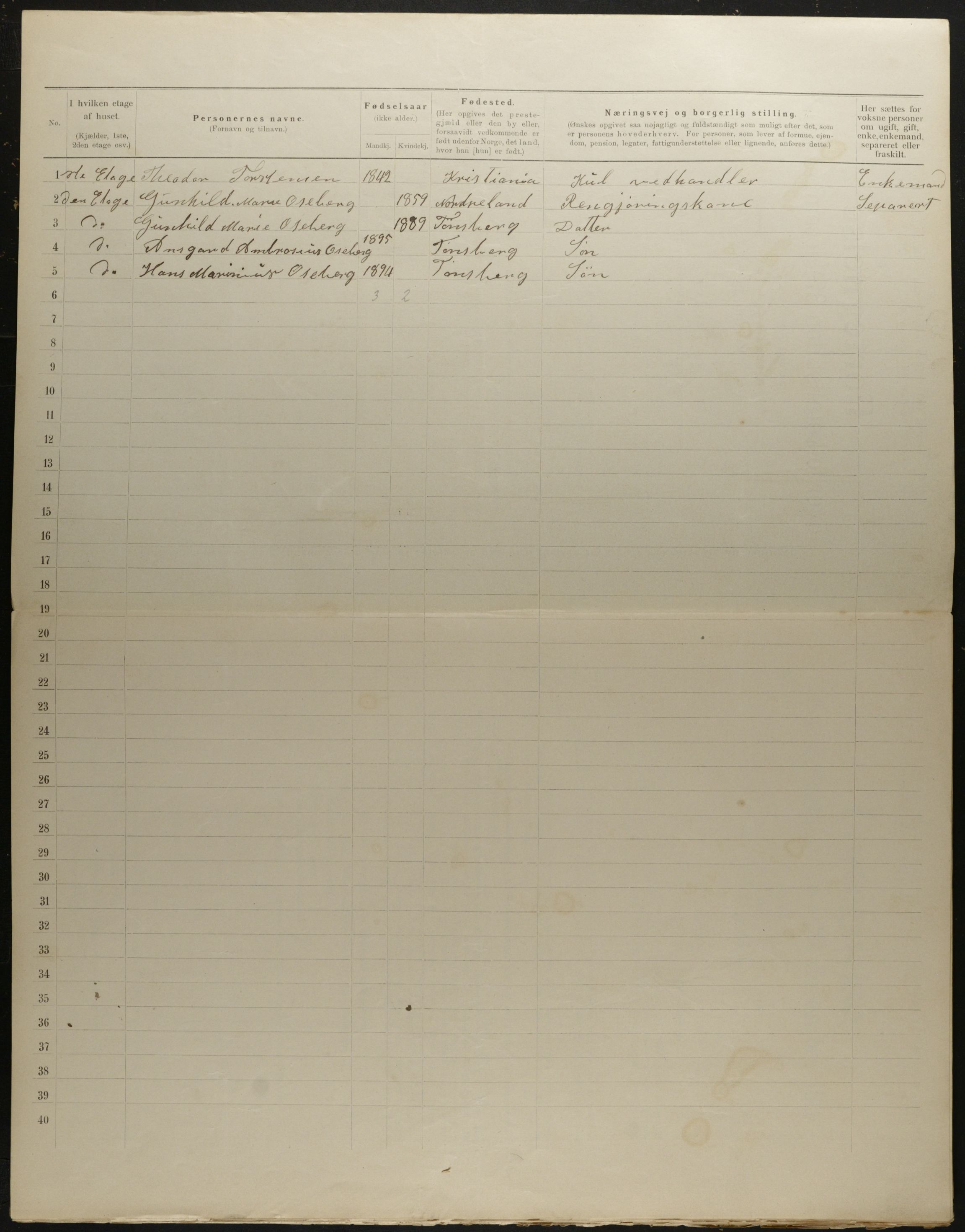 OBA, Municipal Census 1901 for Kristiania, 1901, p. 8804