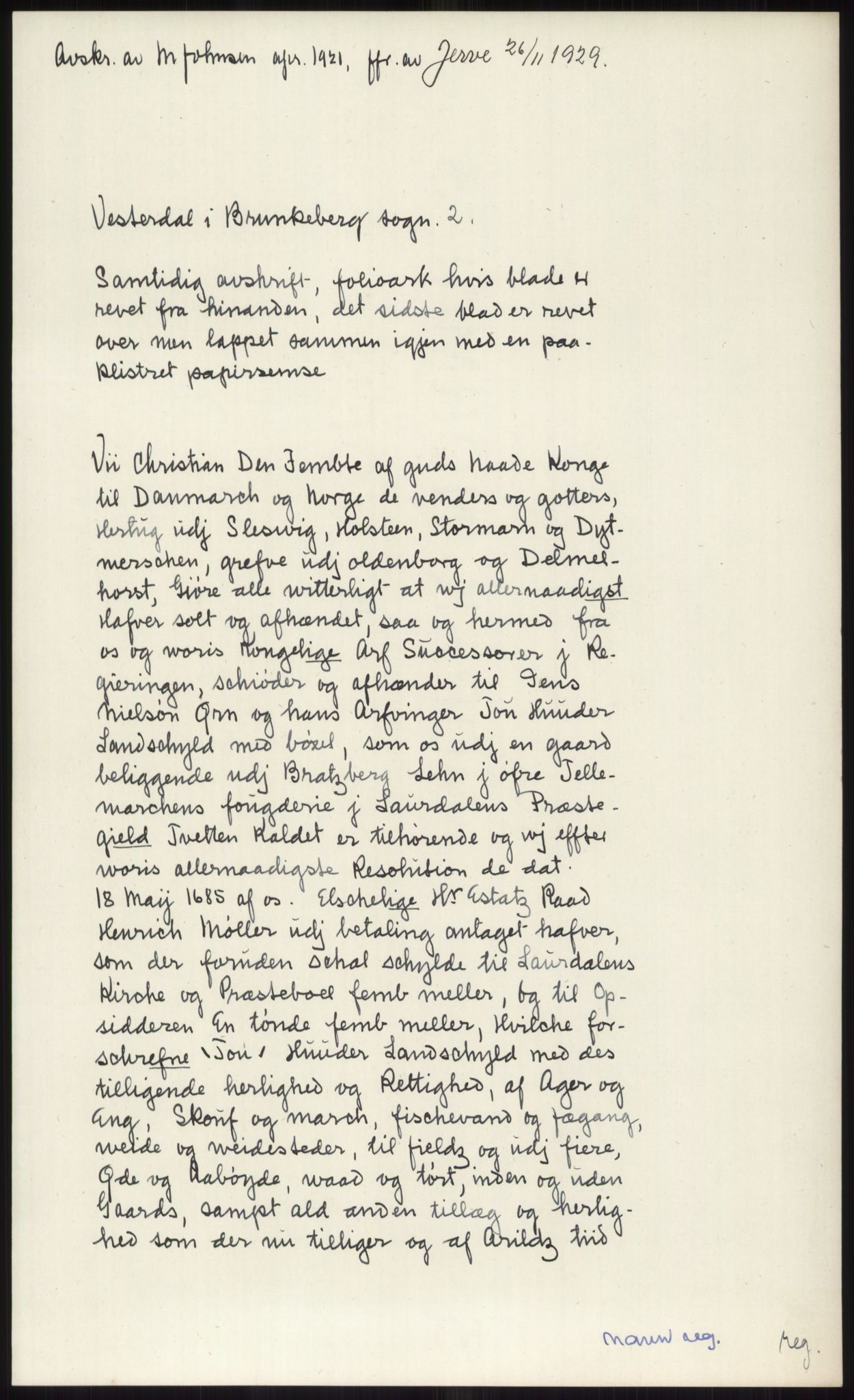 Samlinger til kildeutgivelse, Diplomavskriftsamlingen, RA/EA-4053/H/Ha, p. 3898