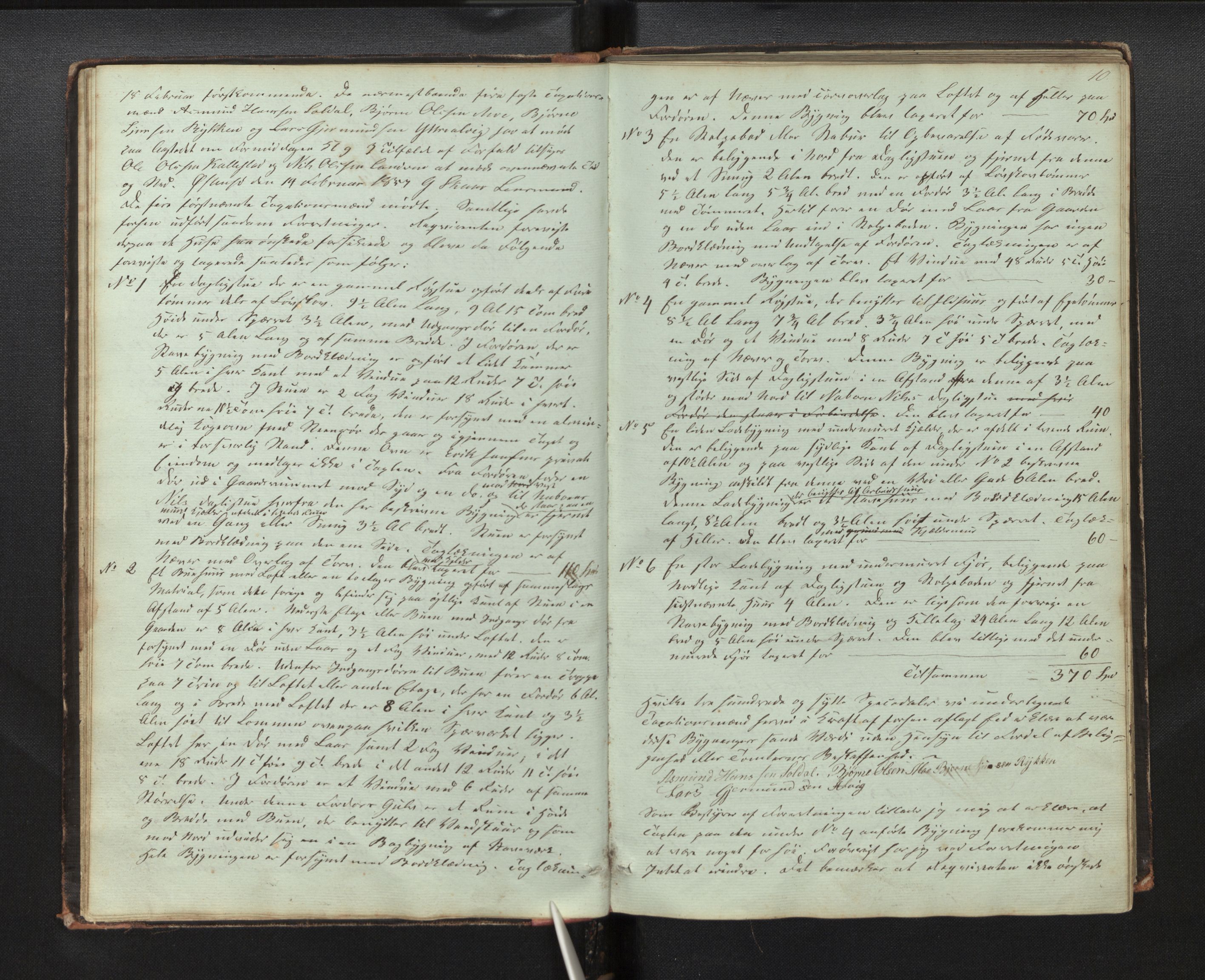 Lensmannen i Kvam, AV/SAB-A-33201/0012/L0001: Branntakstprotokoll, 1851-1881, p. 9b-10a