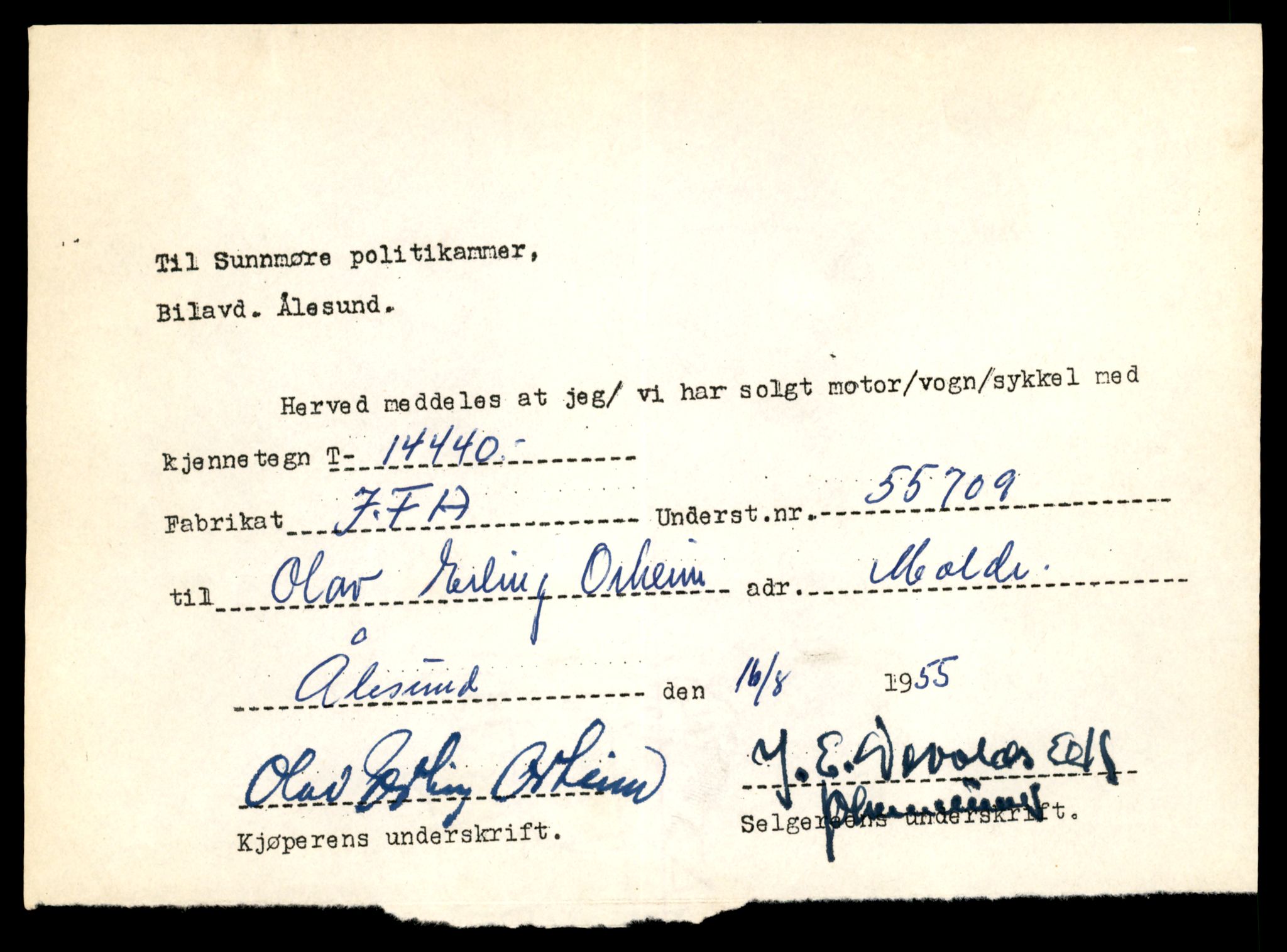 Møre og Romsdal vegkontor - Ålesund trafikkstasjon, AV/SAT-A-4099/F/Fe/L0045: Registreringskort for kjøretøy T 14320 - T 14444, 1927-1998, p. 3138