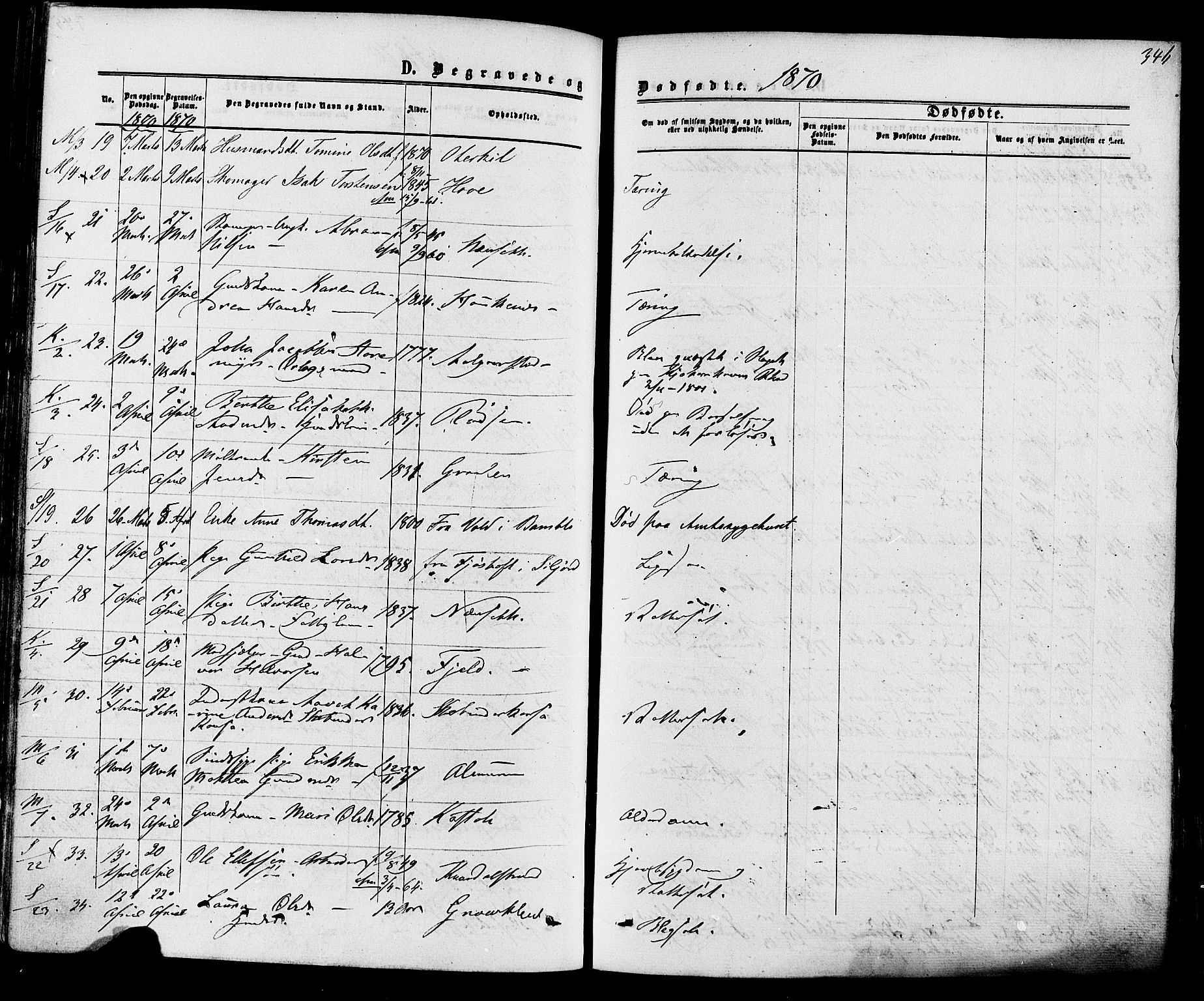 Solum kirkebøker, AV/SAKO-A-306/F/Fa/L0008: Parish register (official) no. I 8, 1865-1876, p. 346