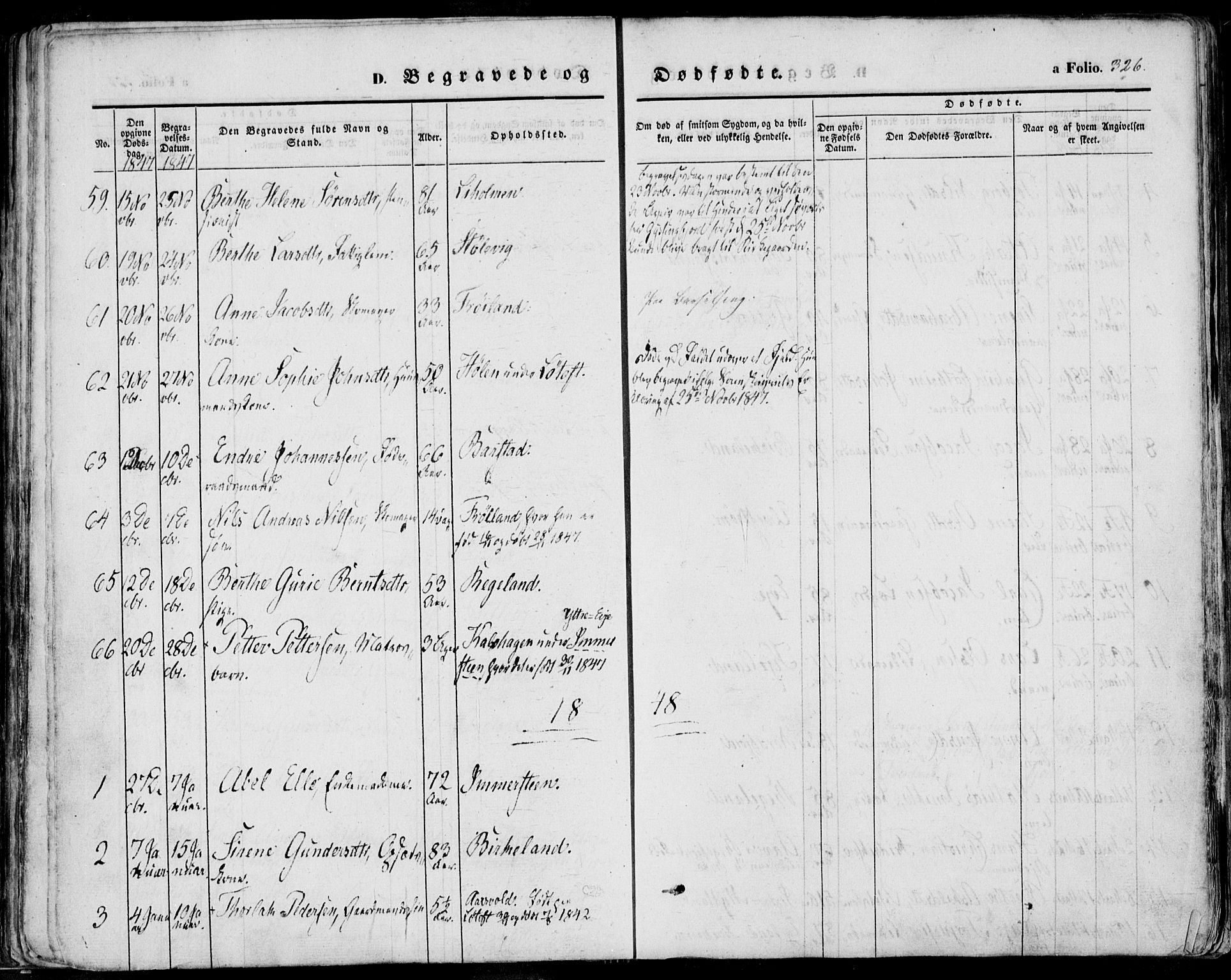 Sokndal sokneprestkontor, SAST/A-101808: Parish register (official) no. A 8.2, 1842-1857, p. 326