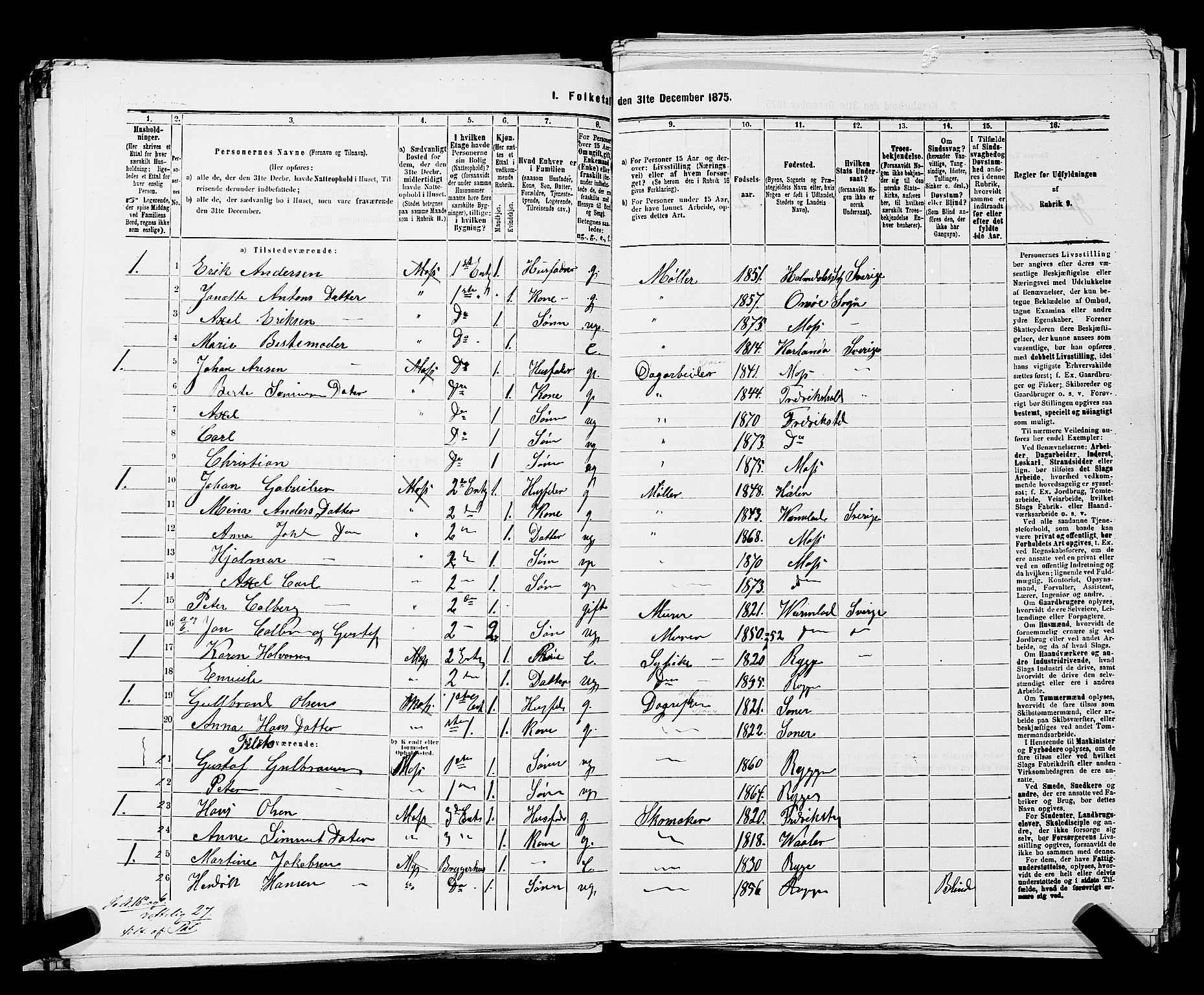 RA, 1875 census for 0104B Moss/Moss, 1875, p. 119